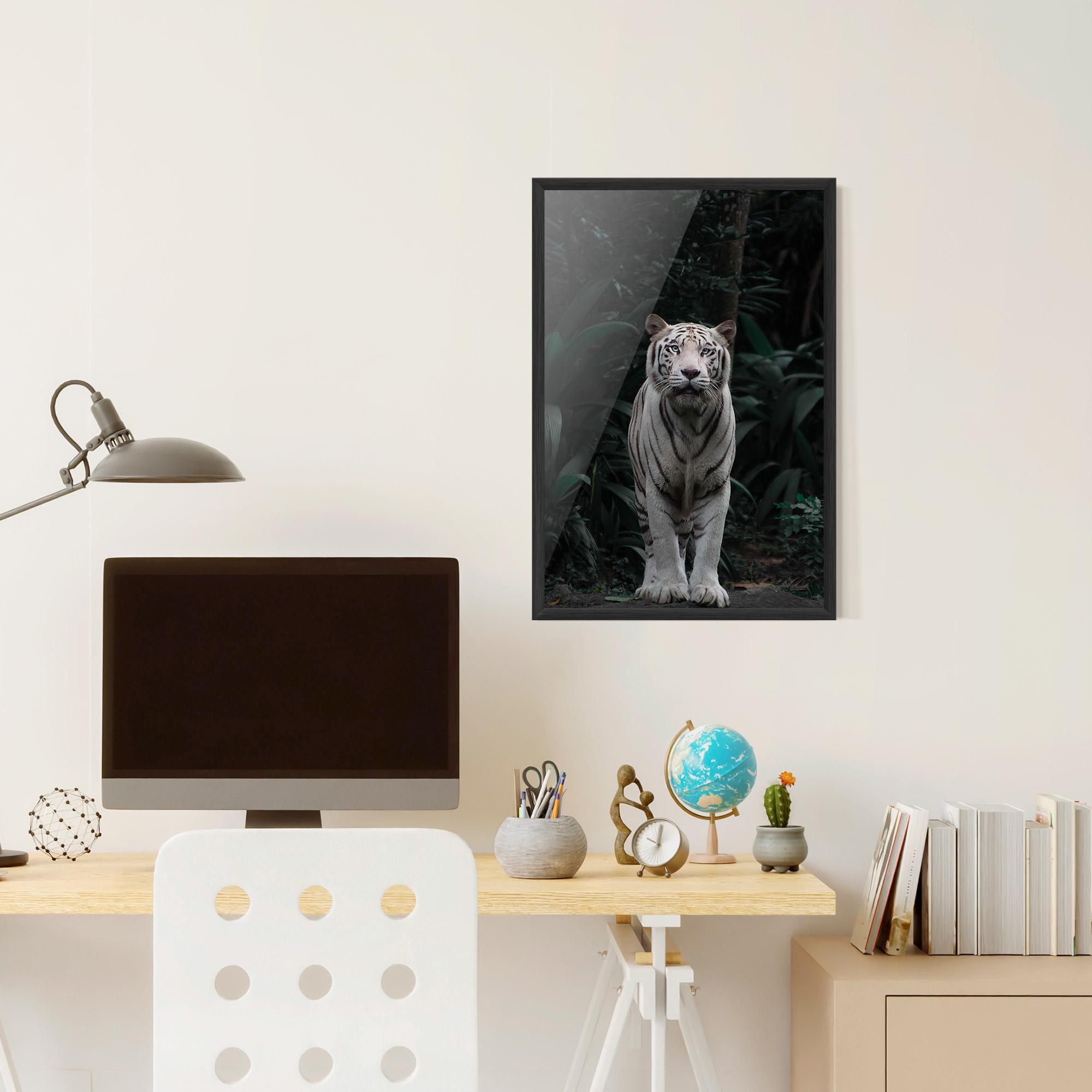 Keretezett Poszter White Tiger mockup 6