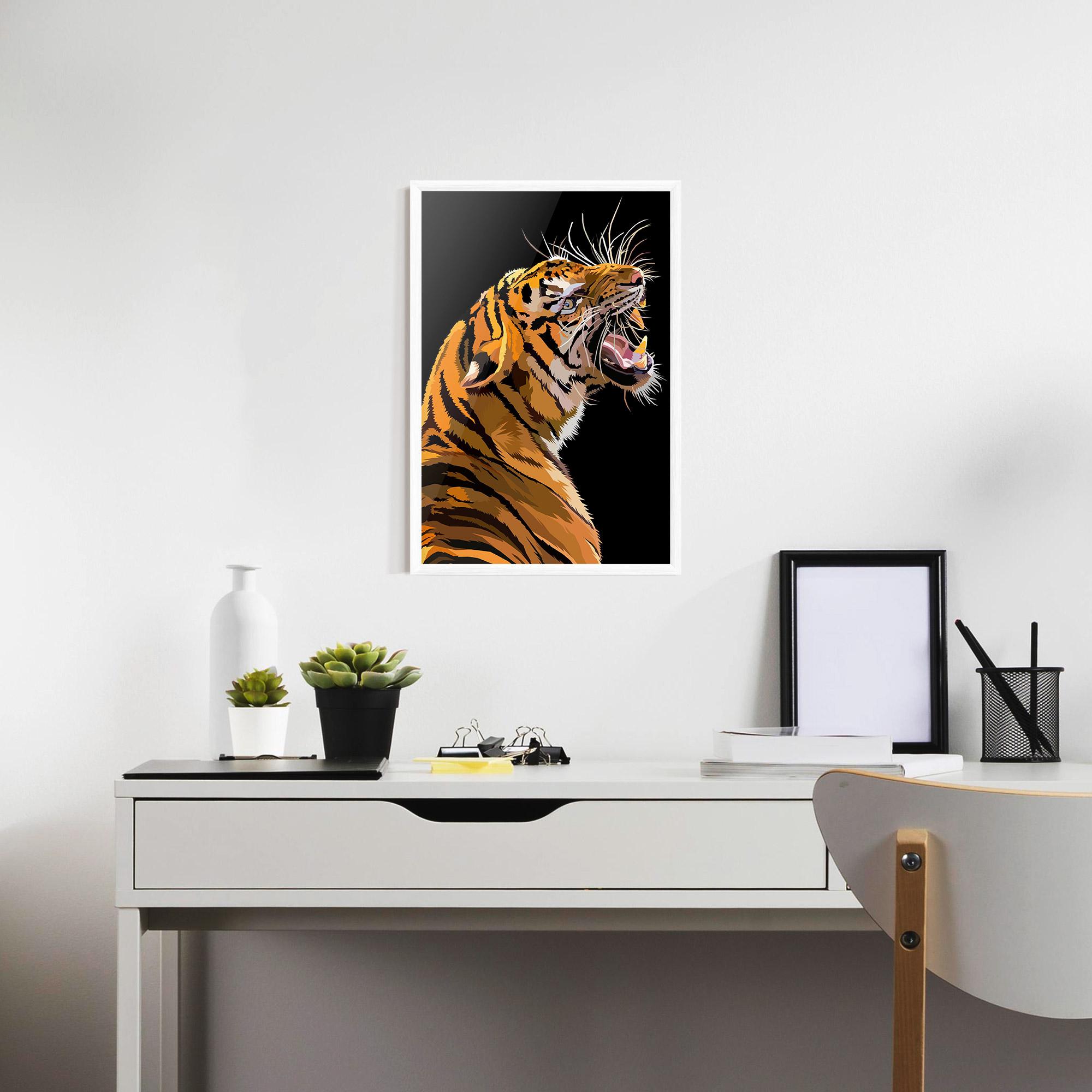 Keretezett Poszter Angry Tiger mockup 7