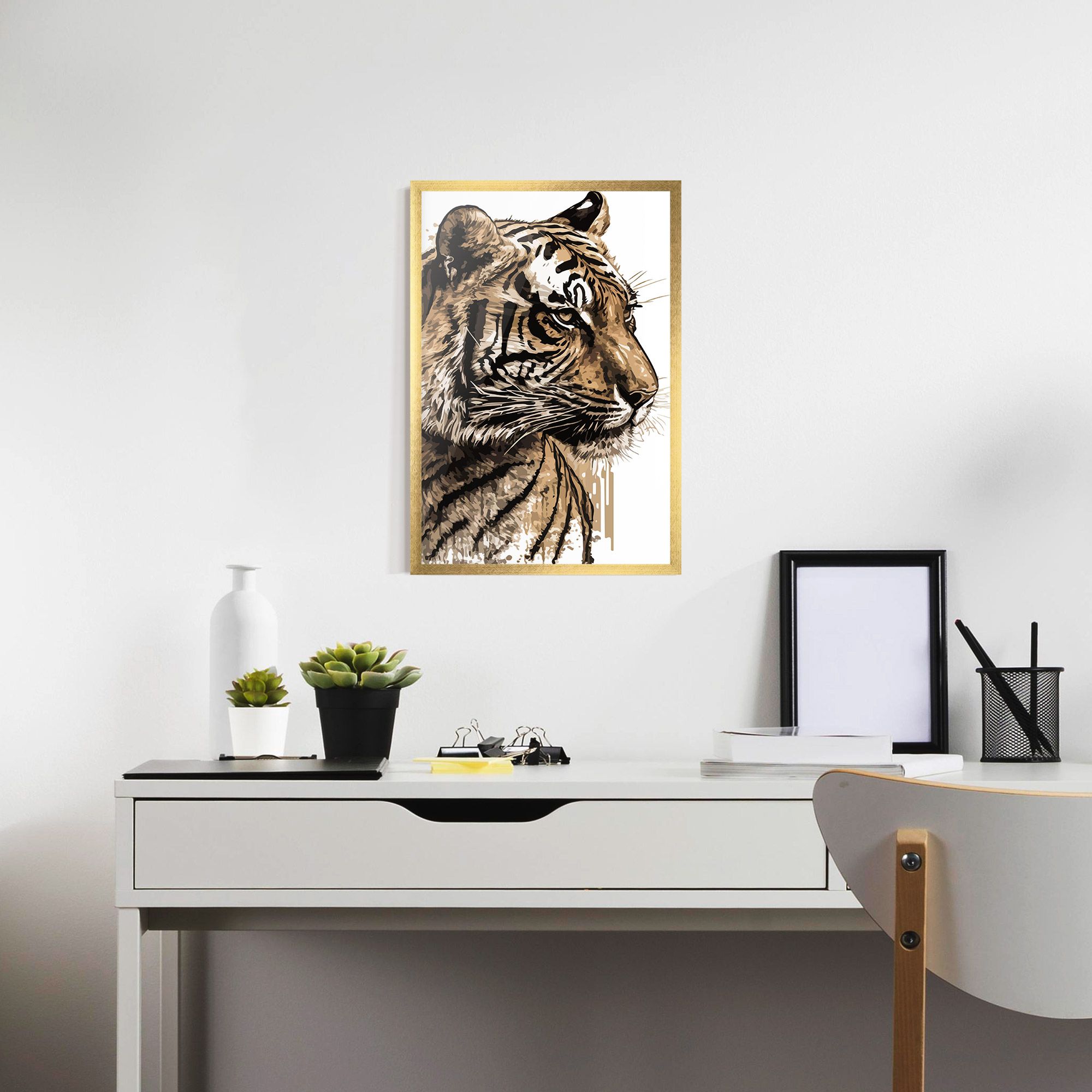 Pretty Tiger Art mockup 7