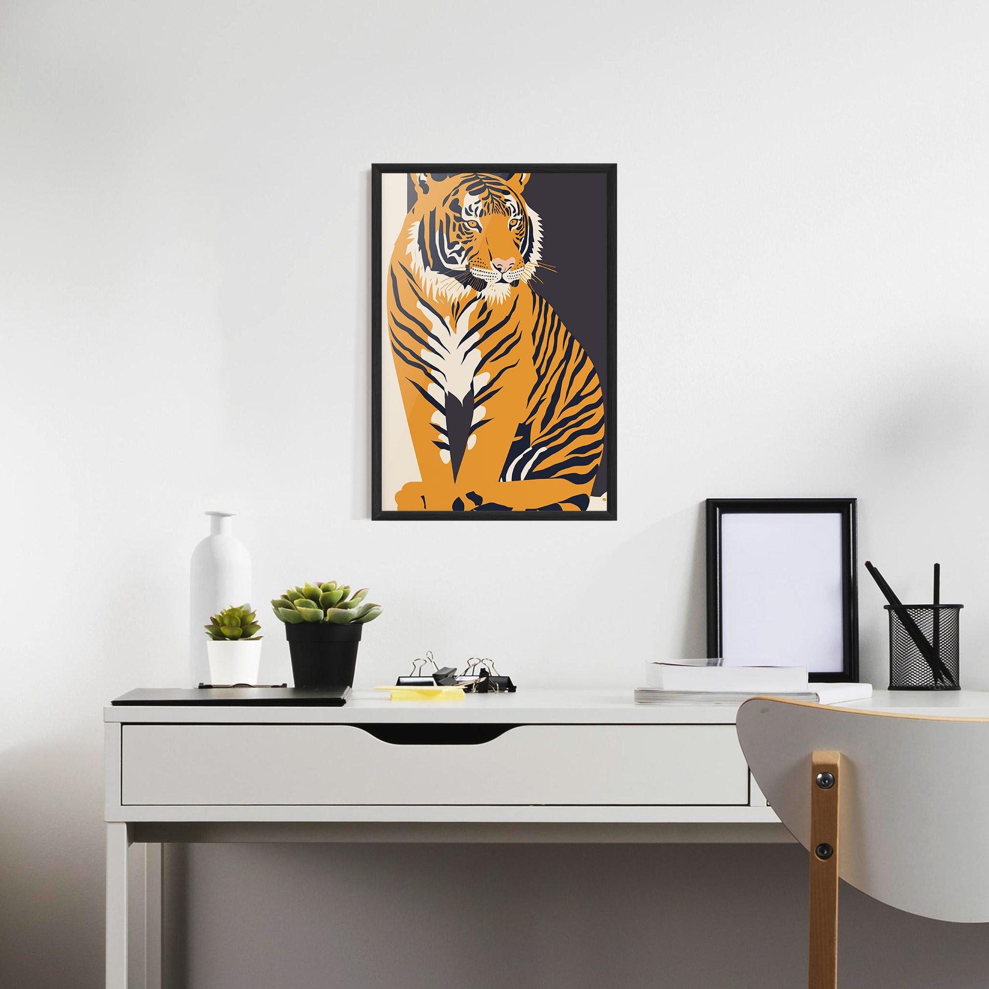 Keretezett Poszter Orange Tiger mockup 7