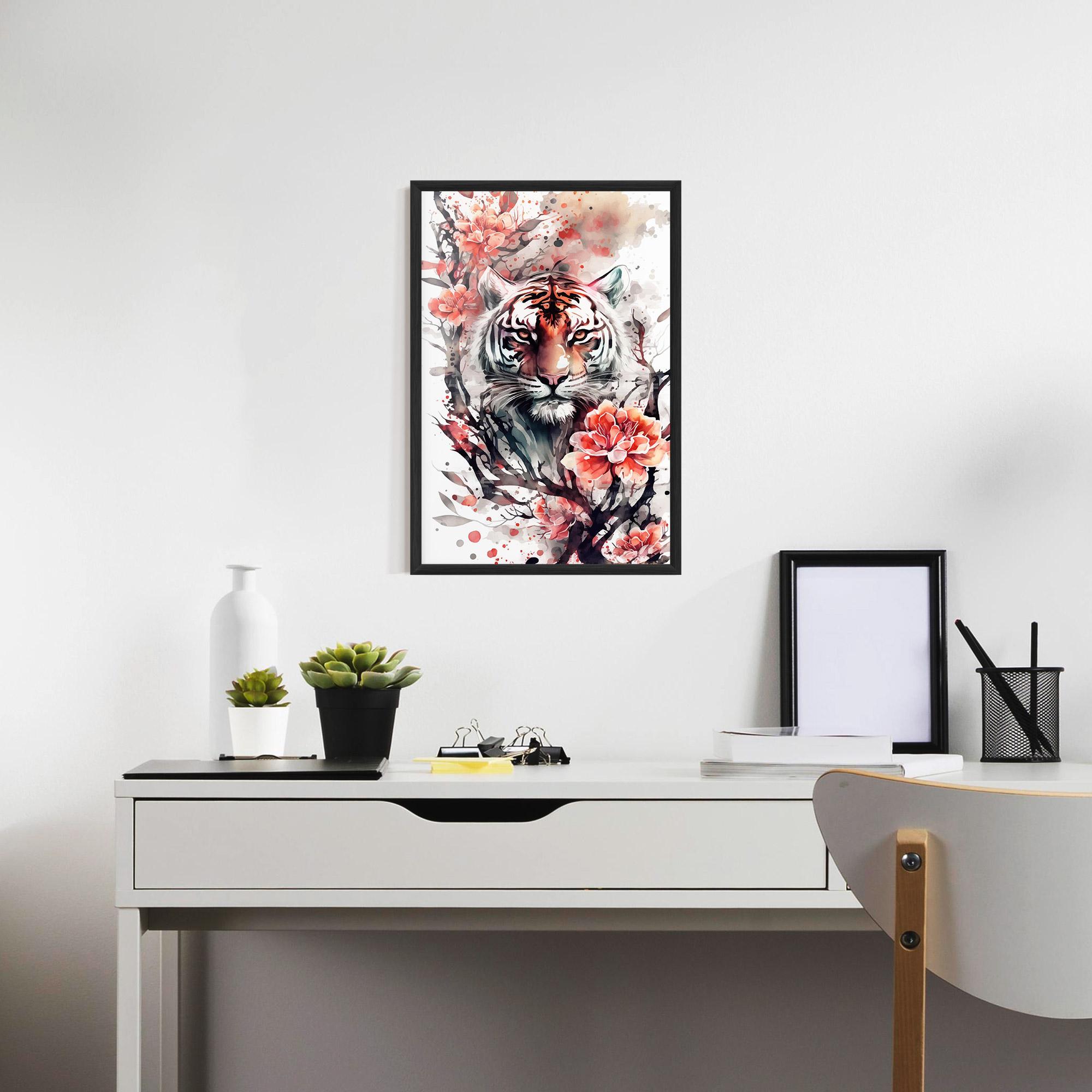 Keretezett Poszter Red Tiger mockup 7