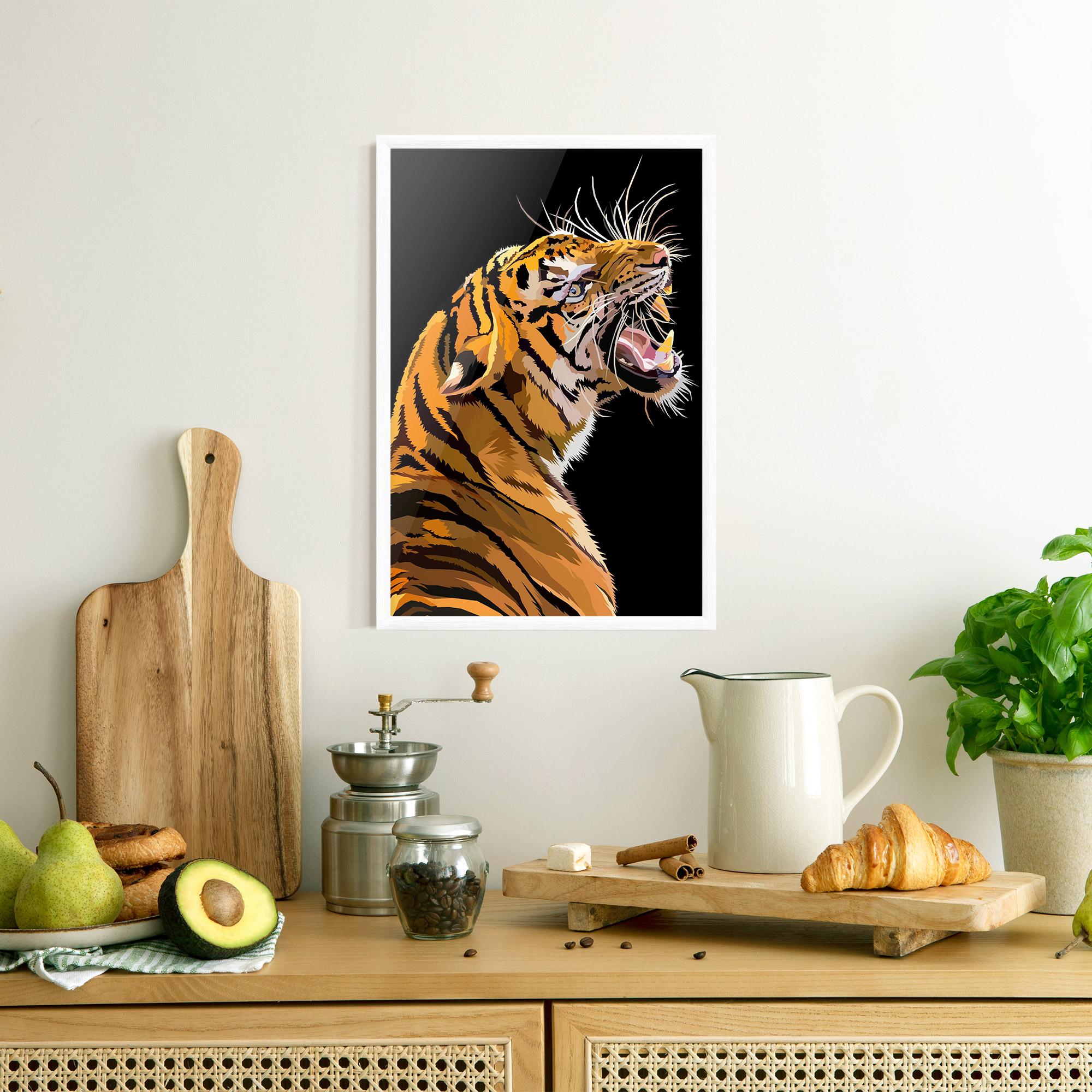 Keretezett Poszter Angry Tiger mockup 8