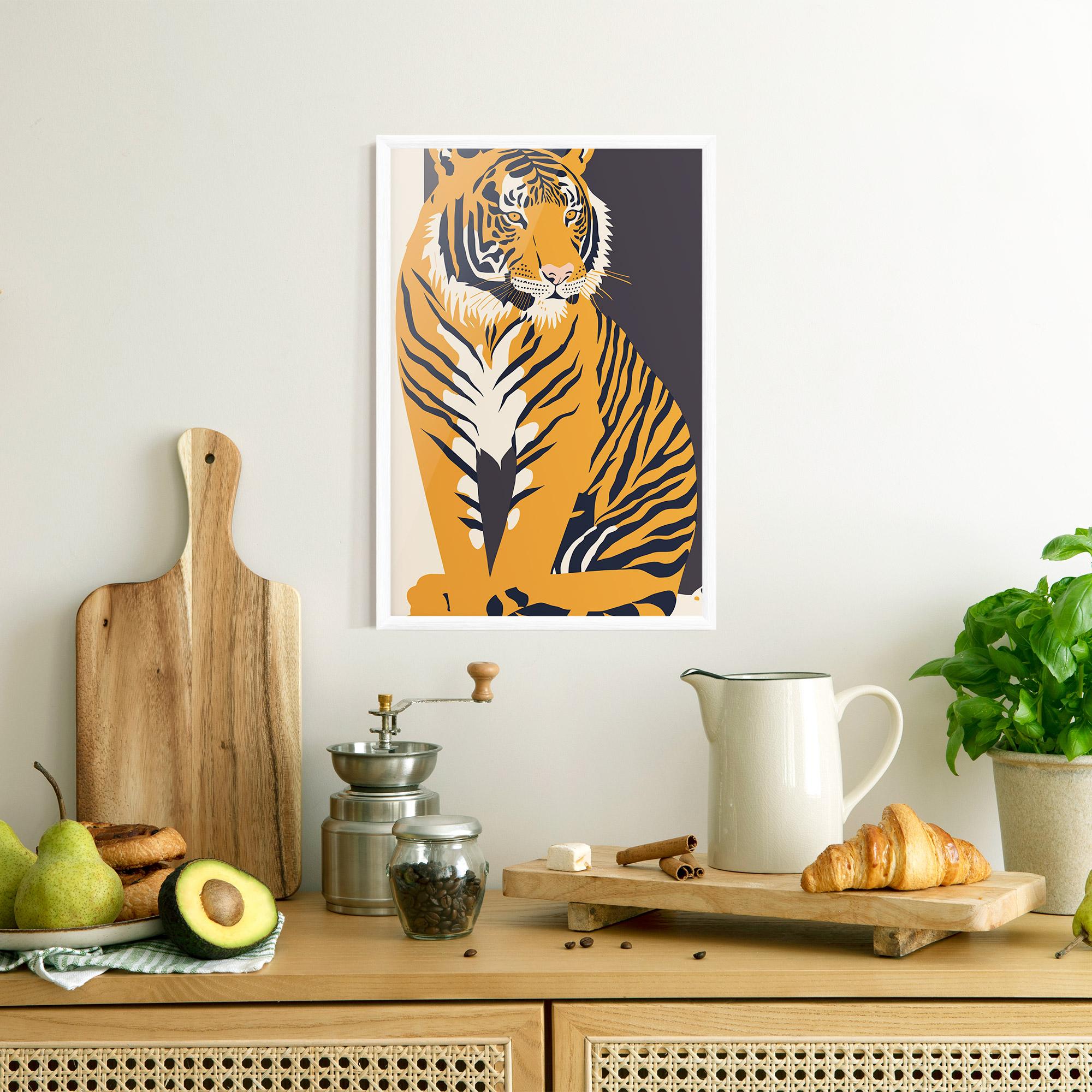 Keretezett Poszter Orange Tiger mockup 8