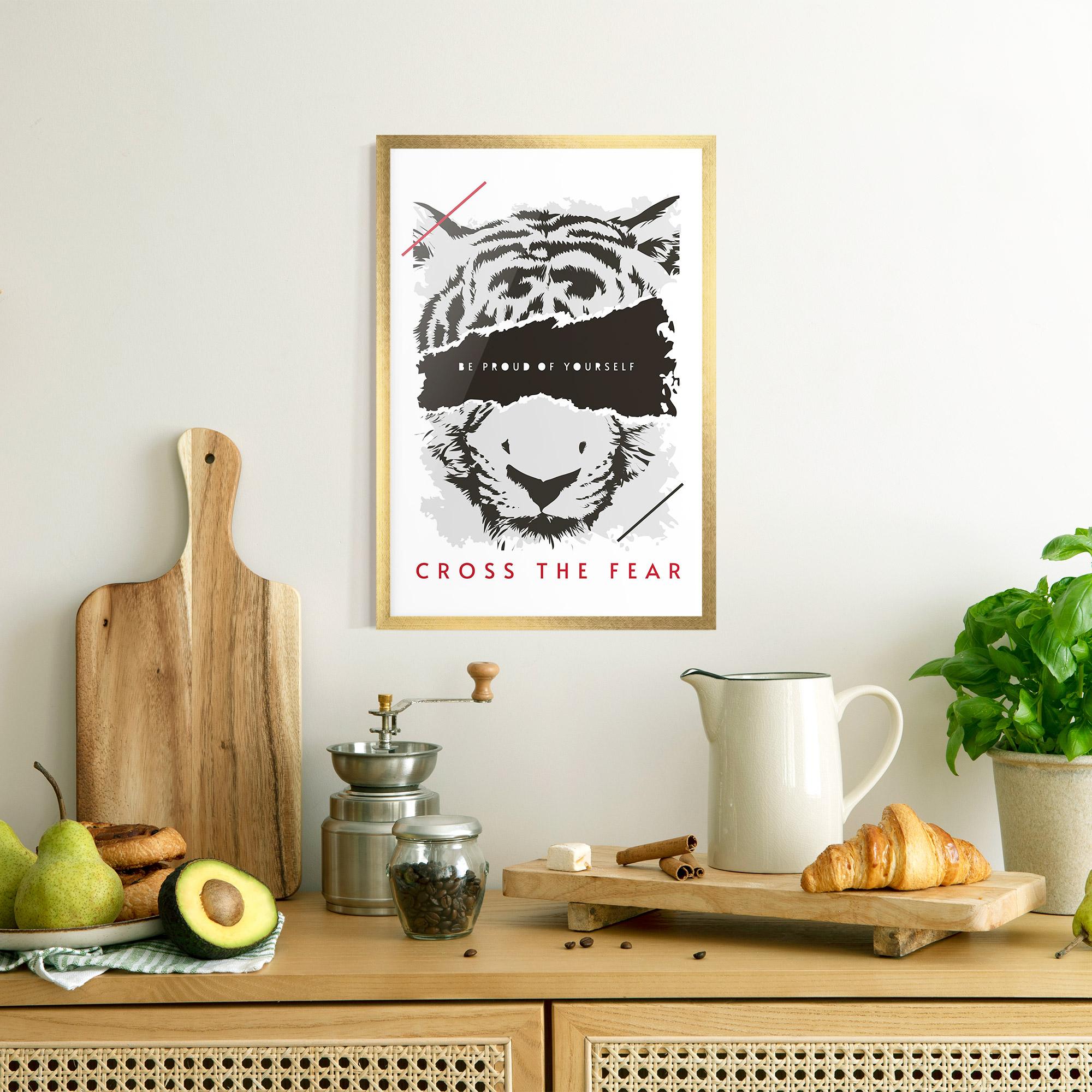 Keretezett Poszter Cross The Fear mockup 8