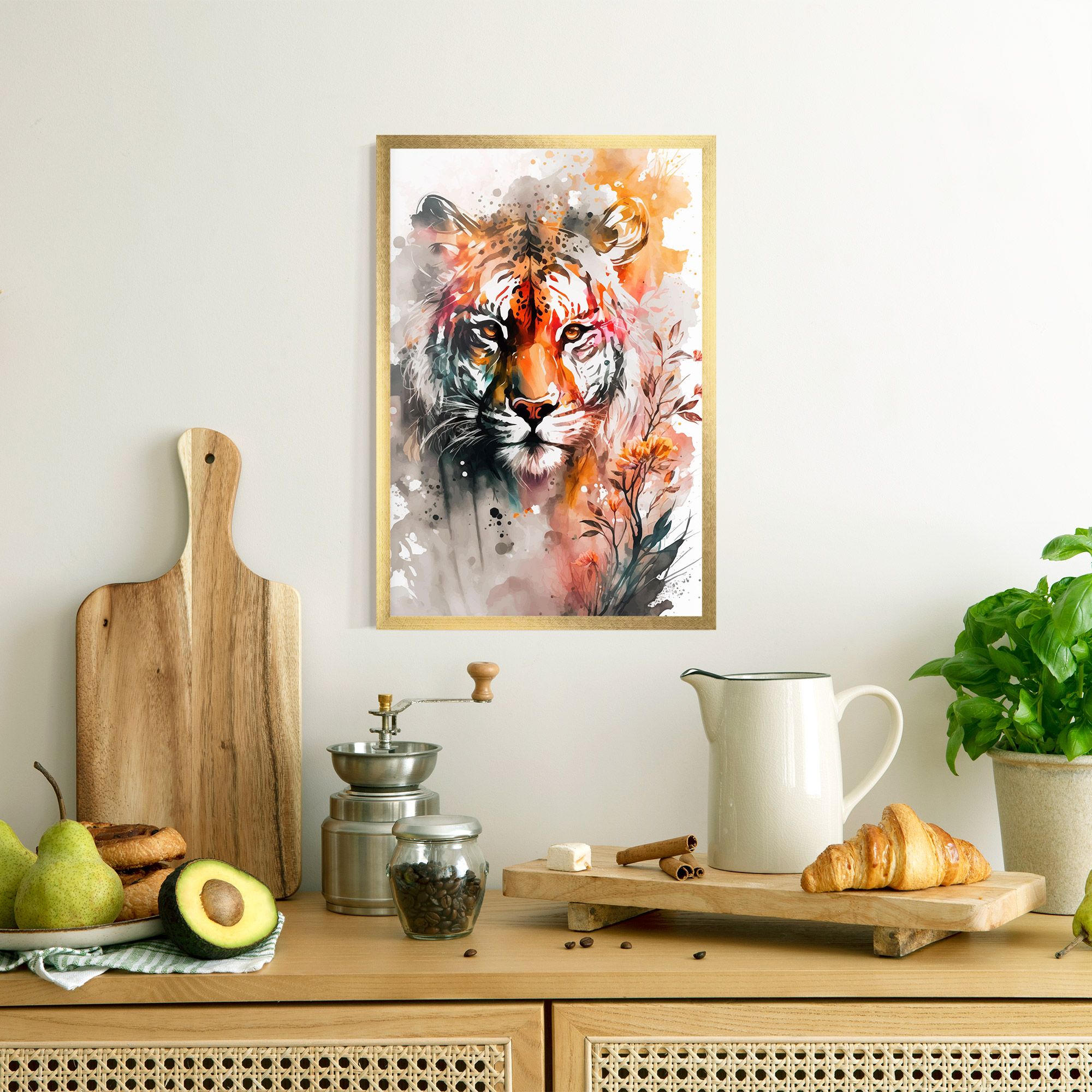 Orange Art Tiger mockup 8
