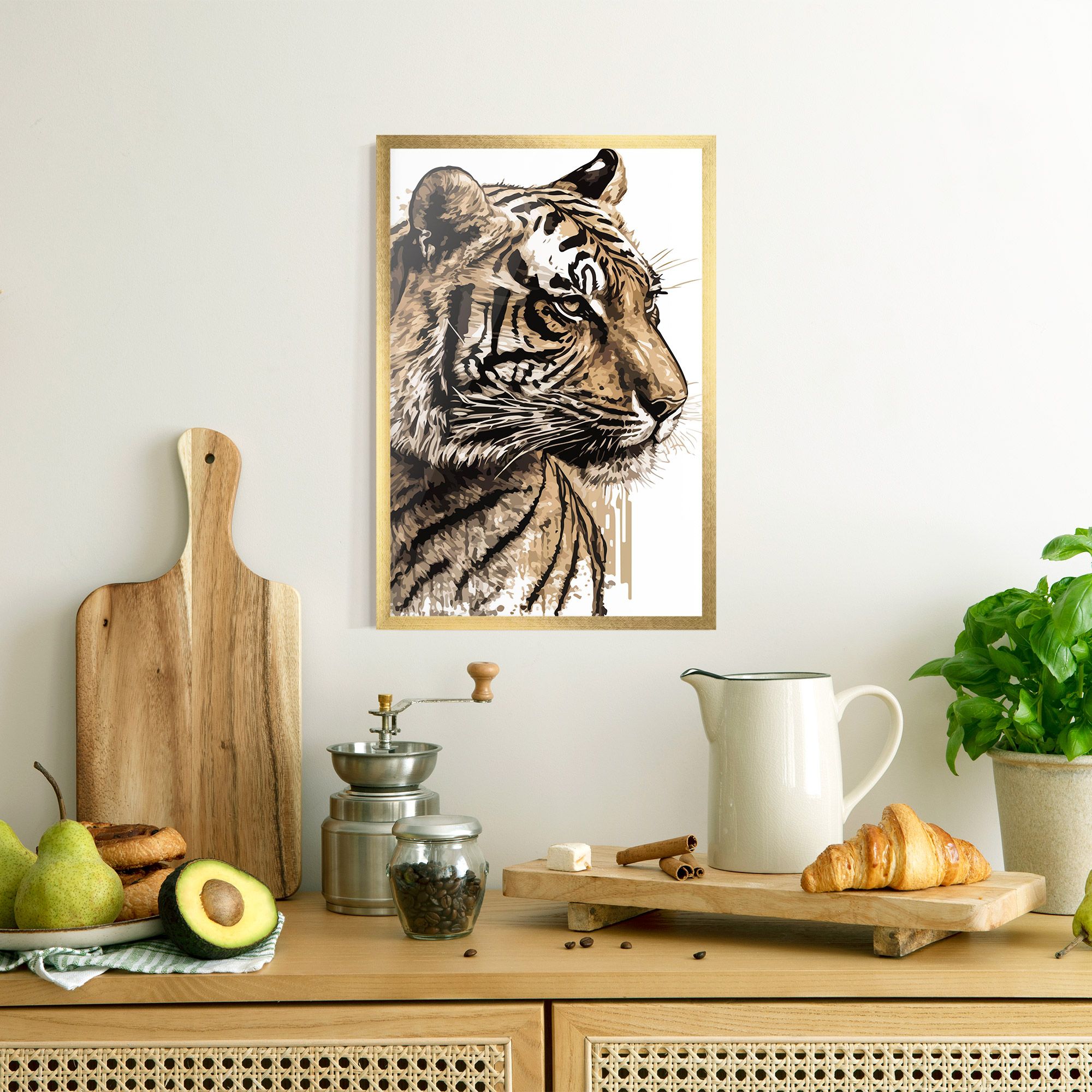 Pretty Tiger Art mockup 8