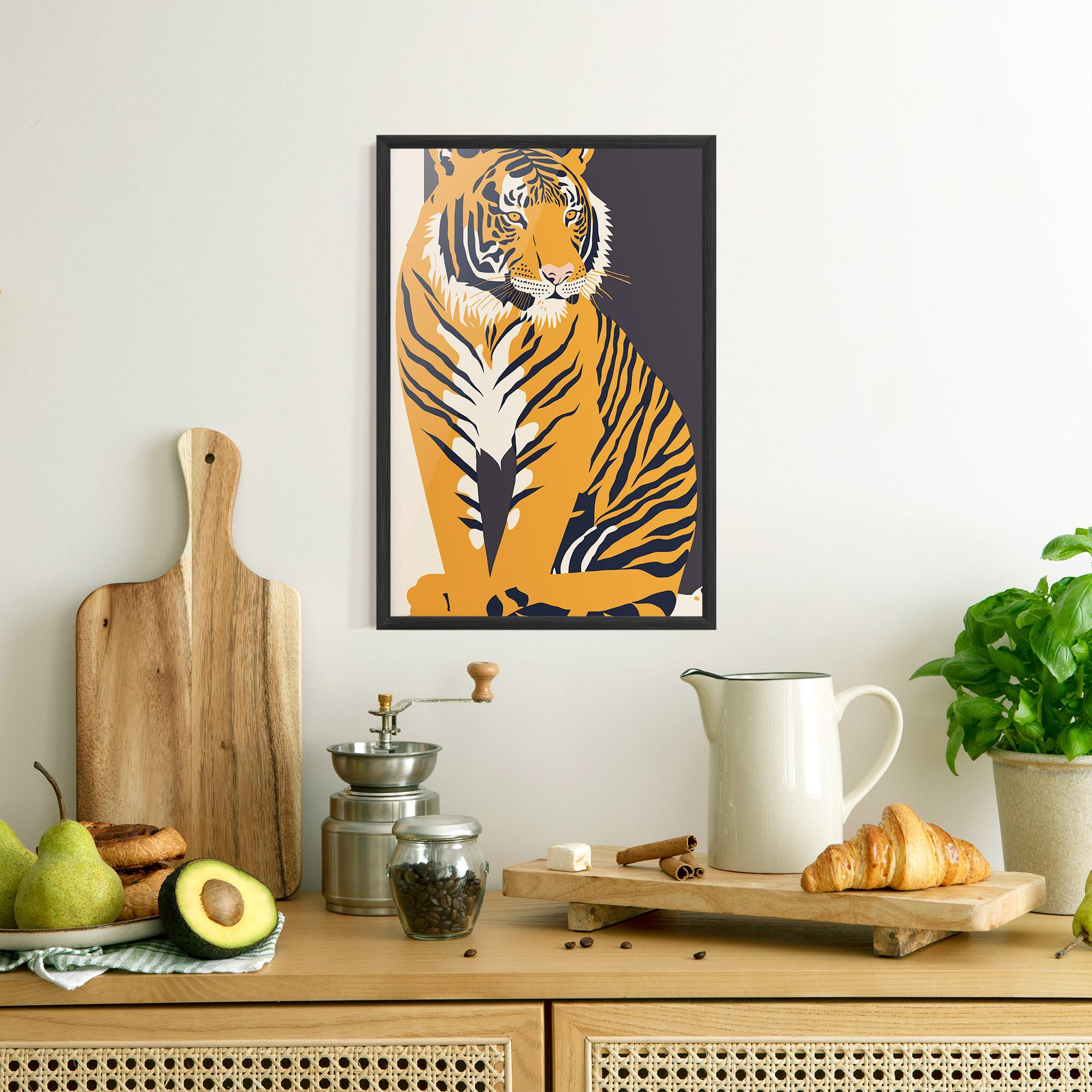 Keretezett Poszter Orange Tiger mockup 8
