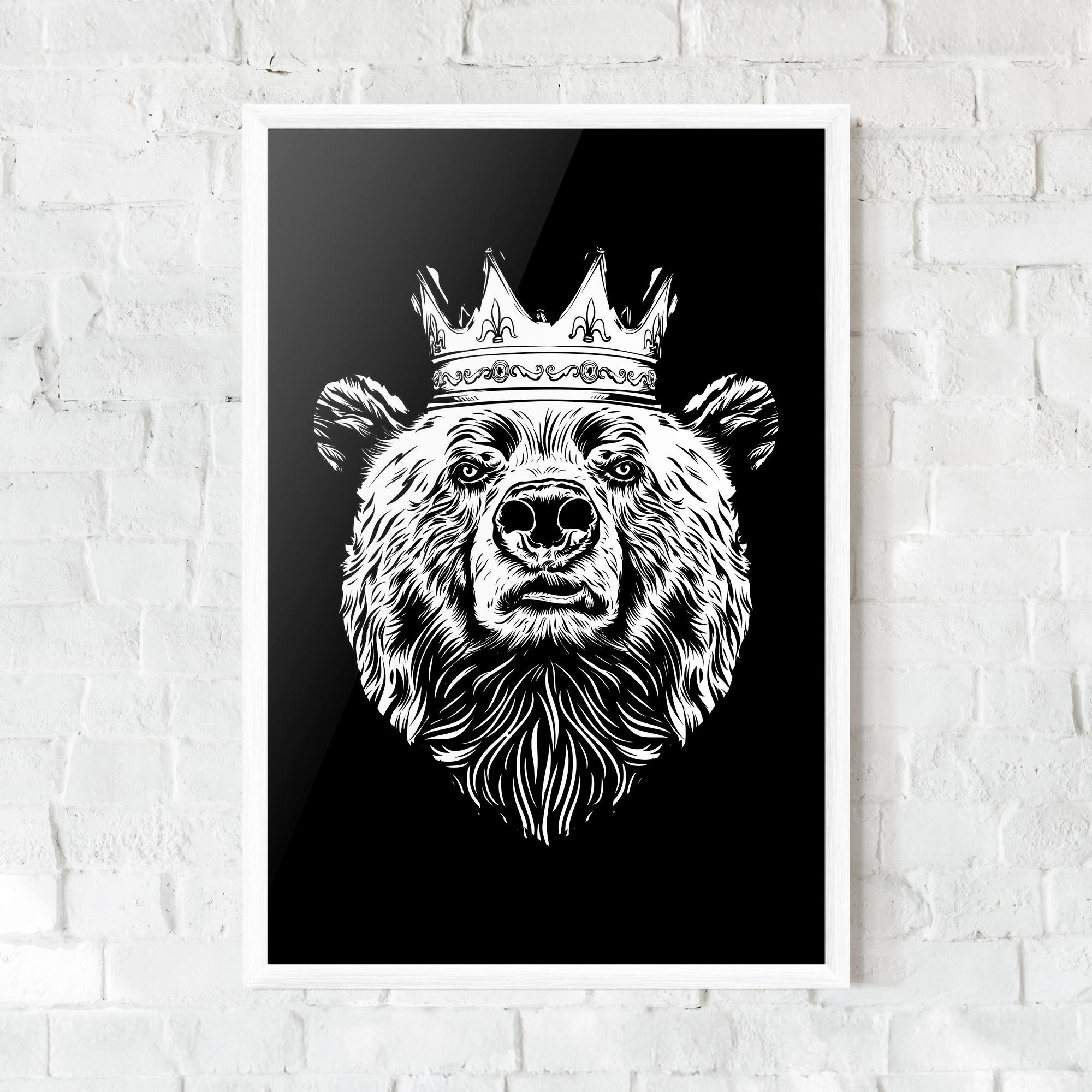 Keretezett Poszter King Bear mockup 0