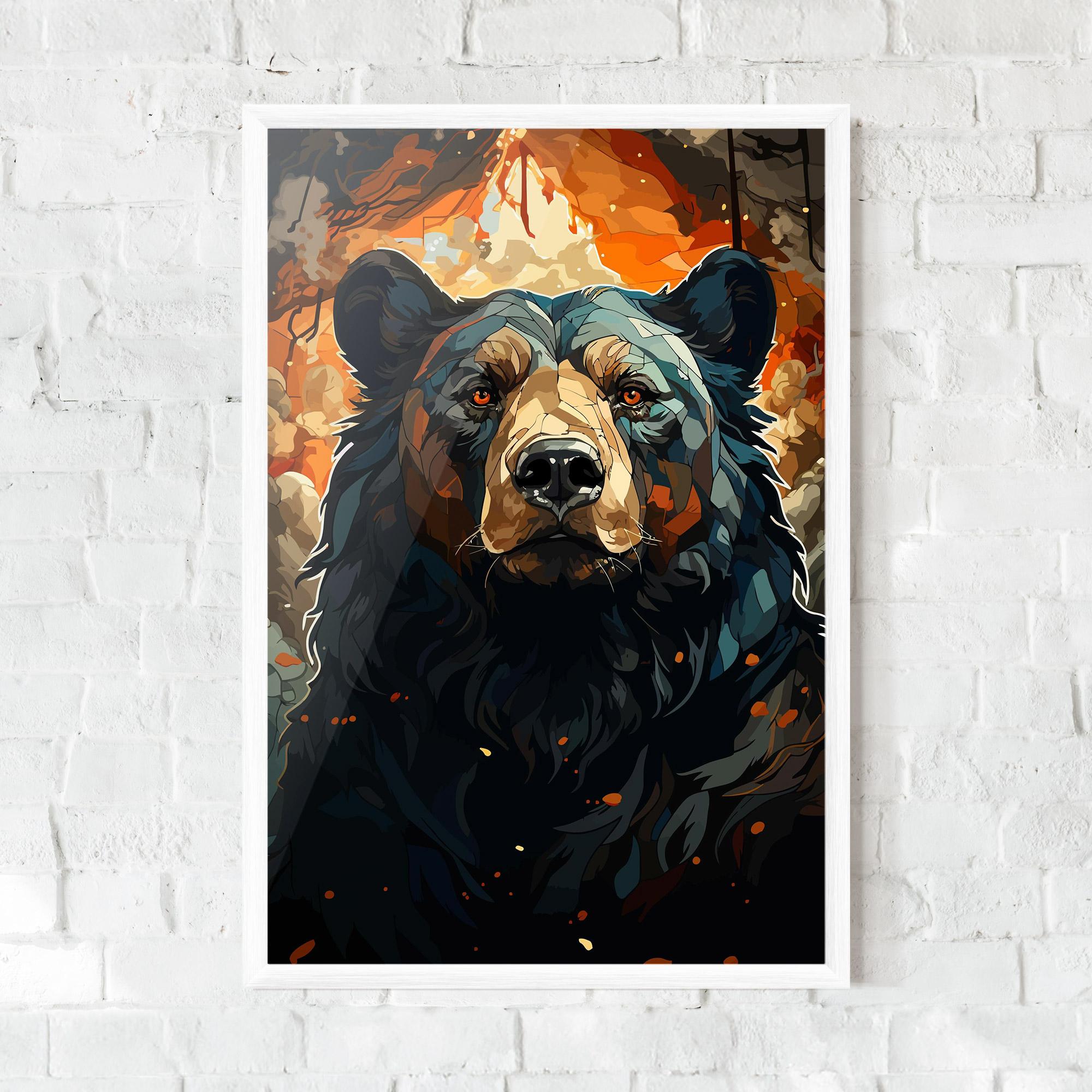Keretezett Poszter Pretty Bear Art mockup 0