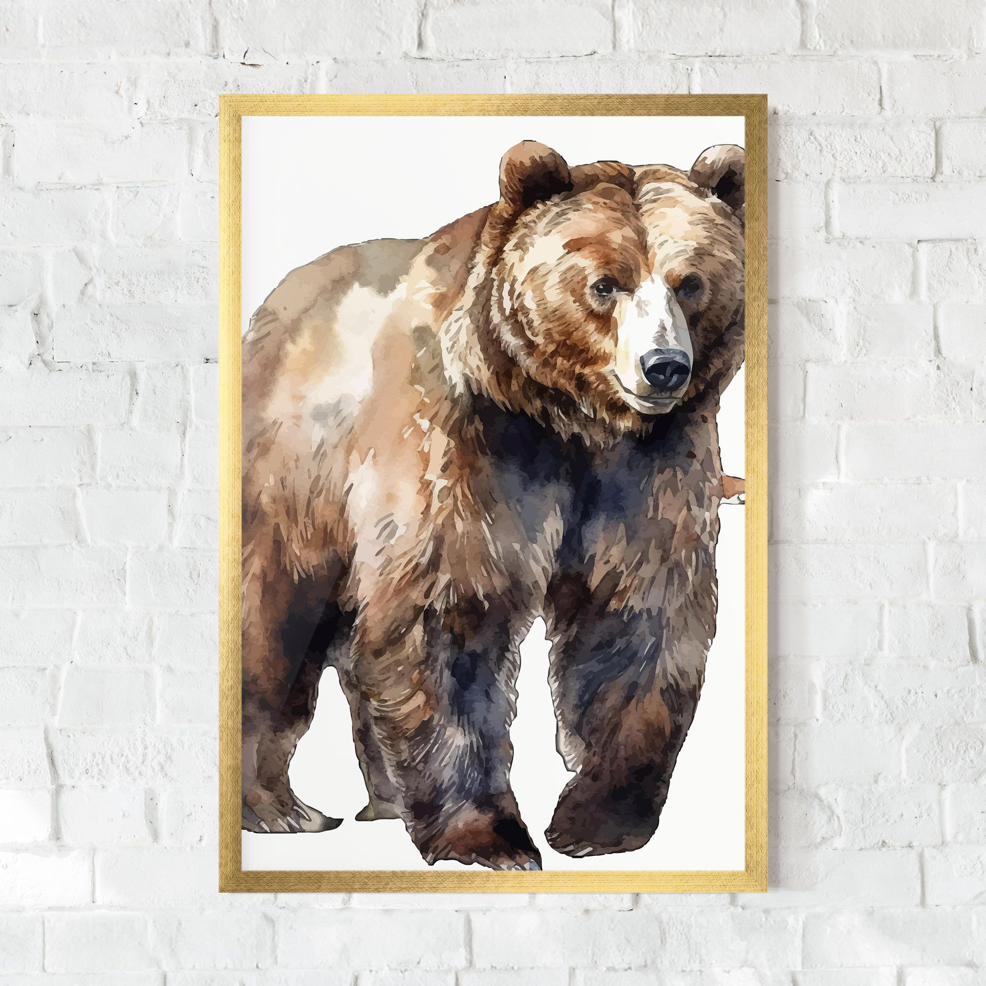 Watercolor Bear Art mockup 0