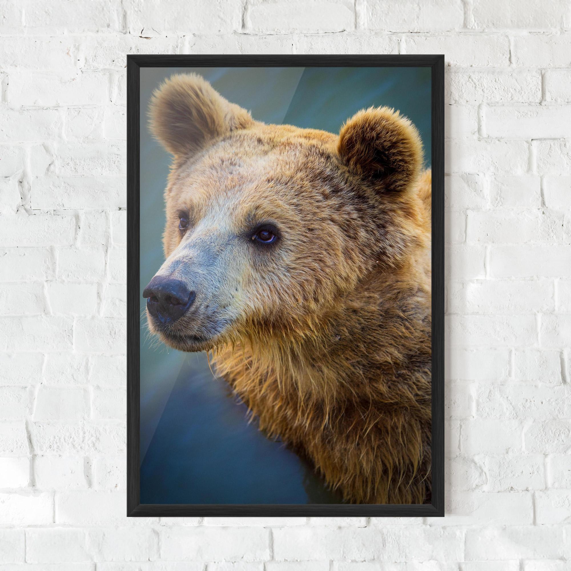 Keretezett Poszter Bear Head mockup 0