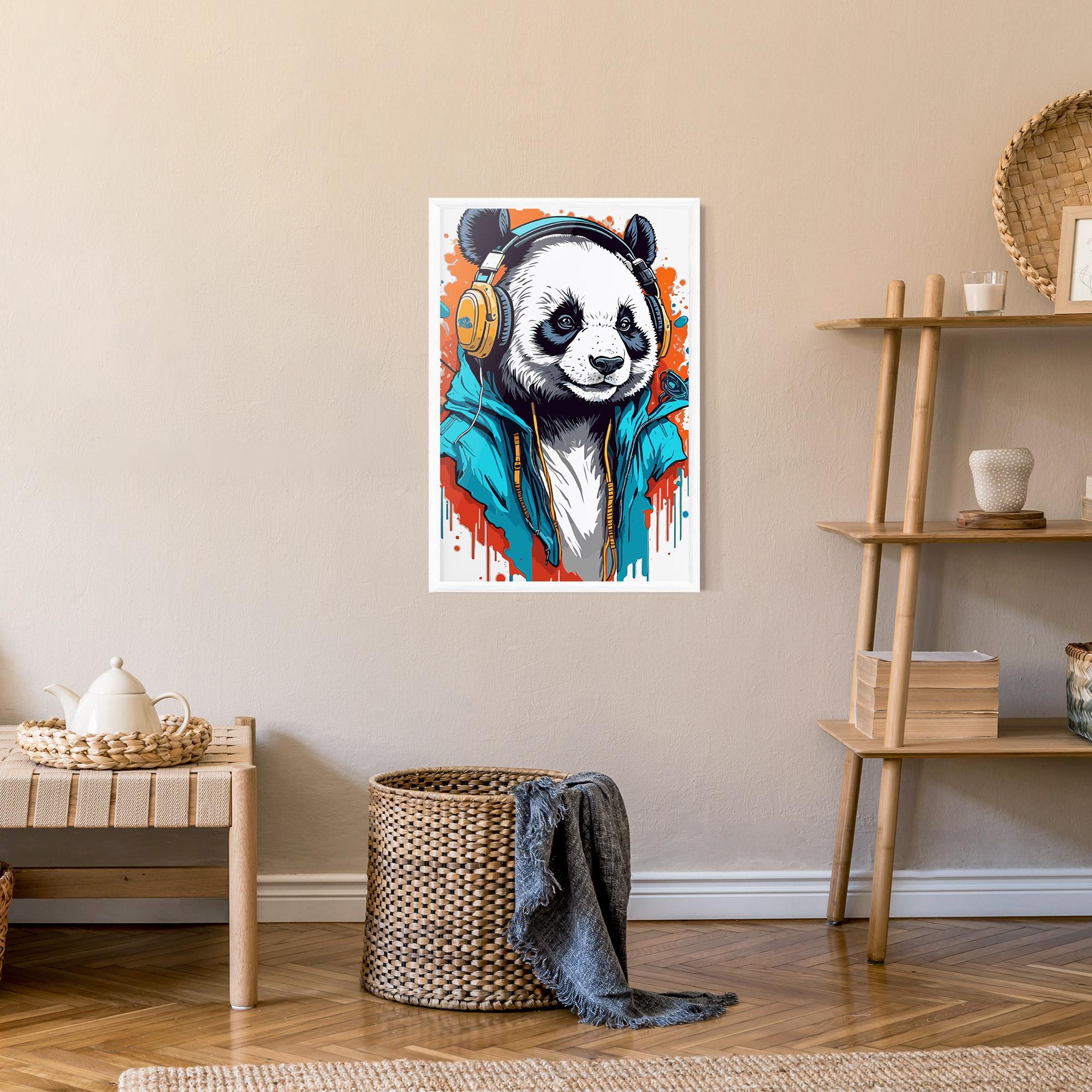 Keretezett Poszter Music Panda mockup 9