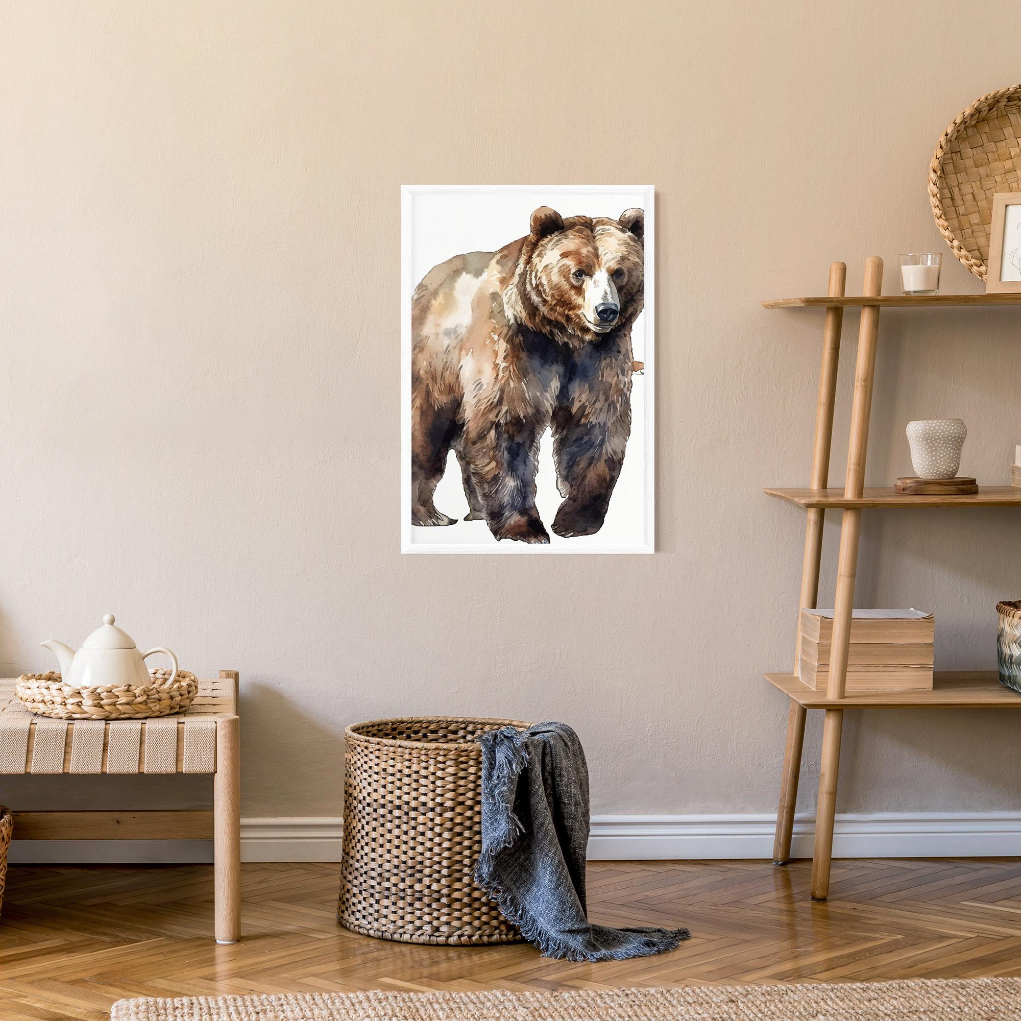 Keretezett Poszter Watercolor Bear Art mockup 9