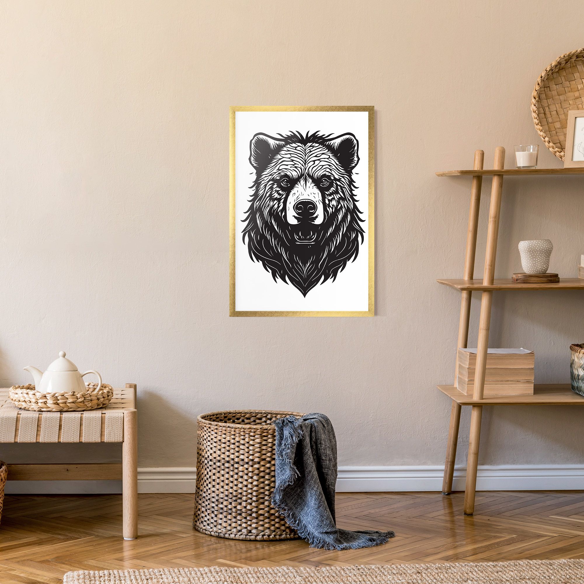 Bear Black Head mockup 9