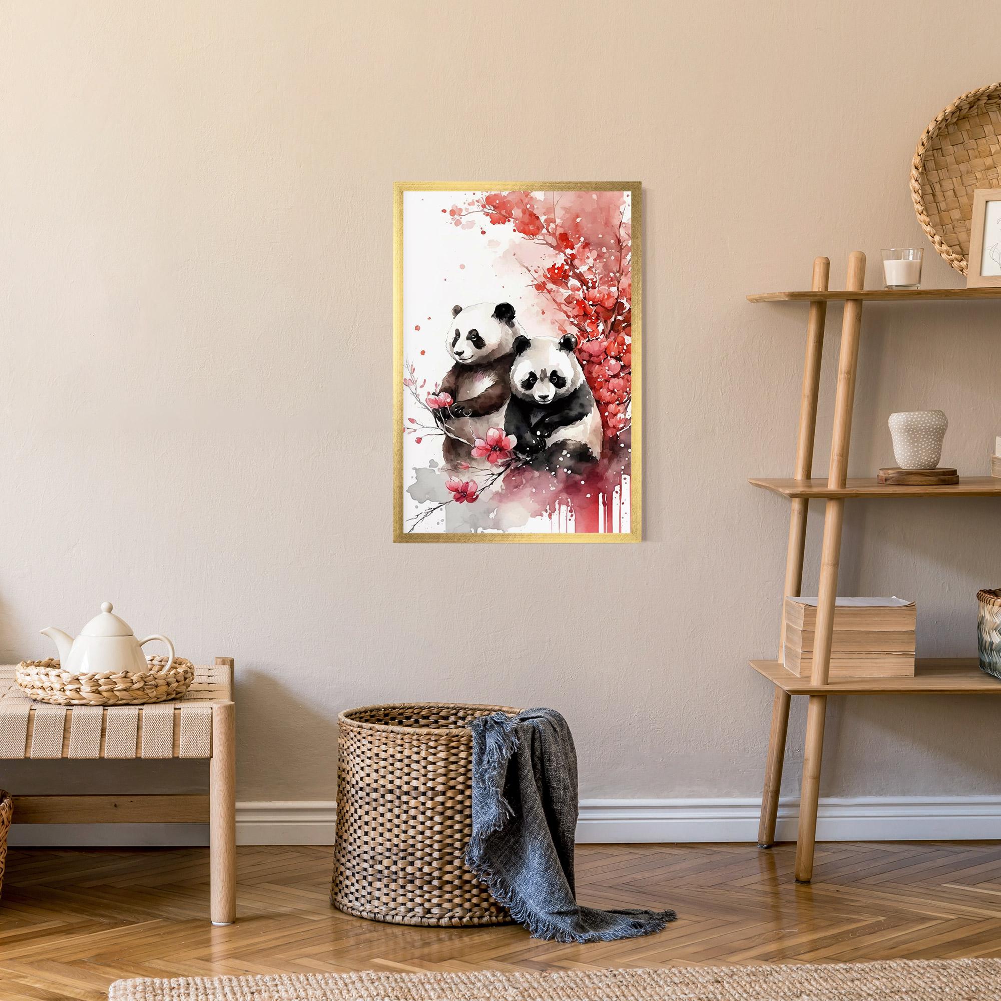 Keretezett Poszter Blossom Panda mockup 9