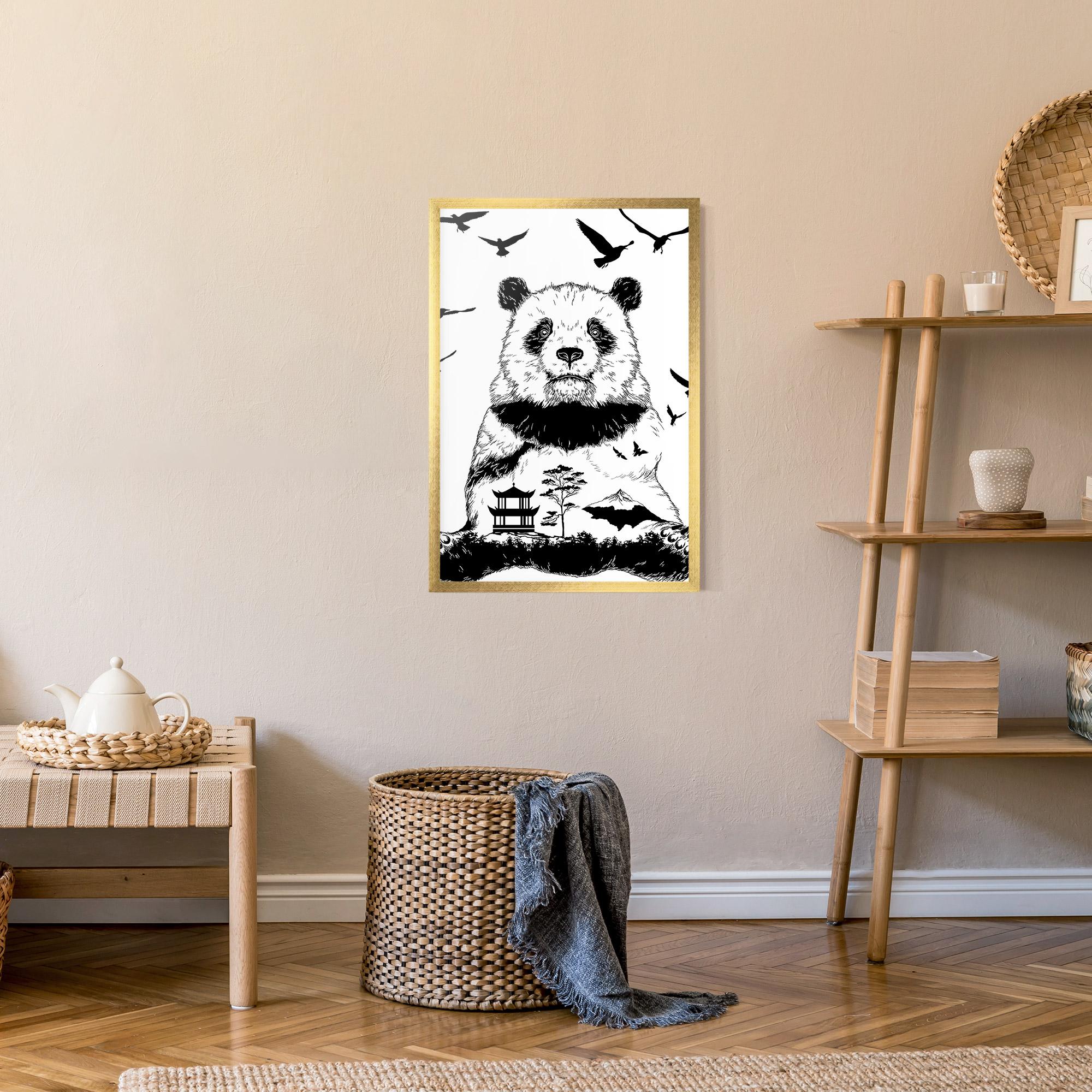 Keretezett Poszter Panda Bear mockup 9