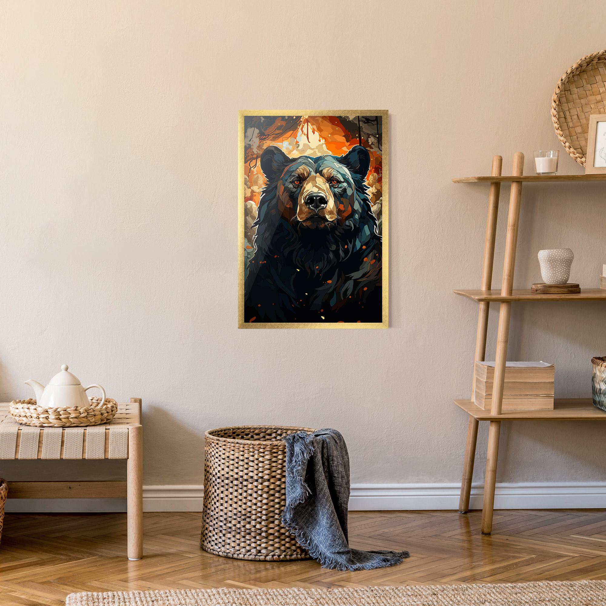 Keretezett Poszter Pretty Bear Art mockup 9