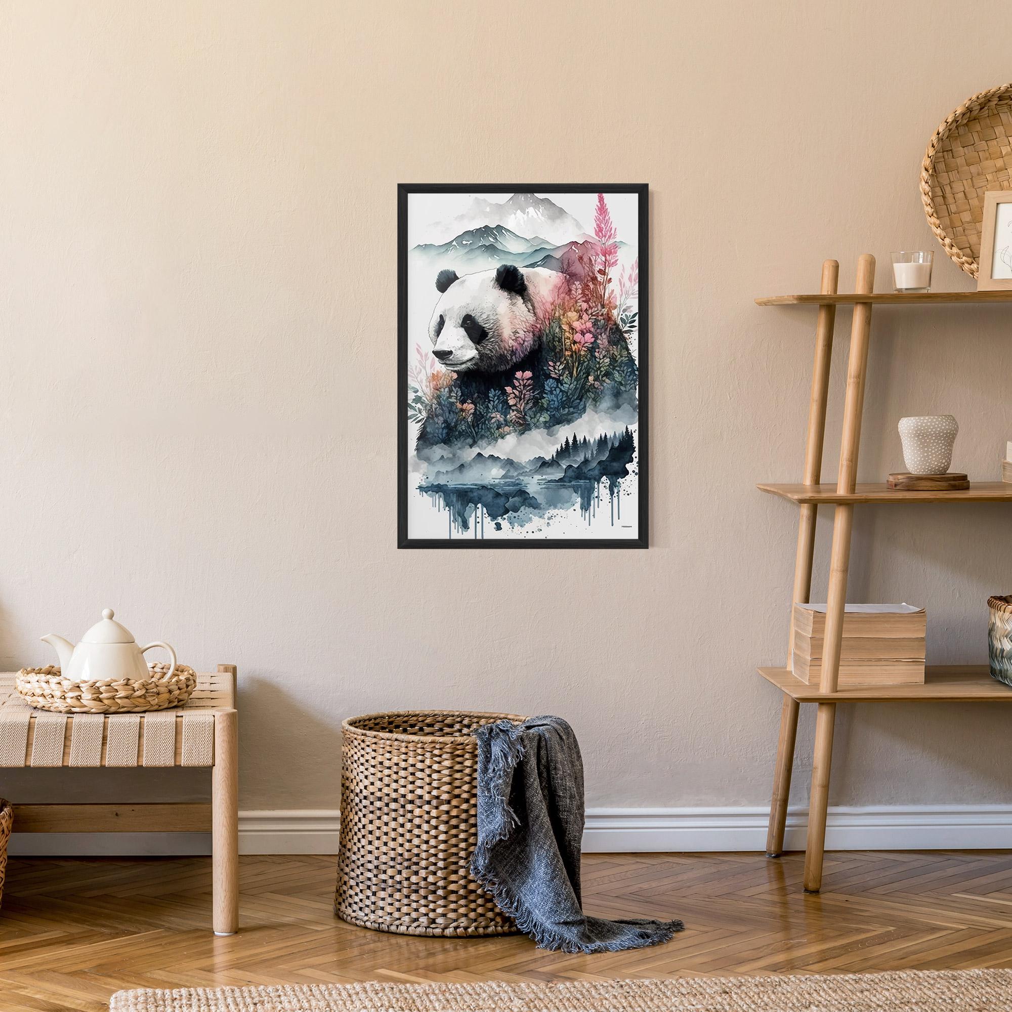 Keretezett Poszter Panda Art mockup 9