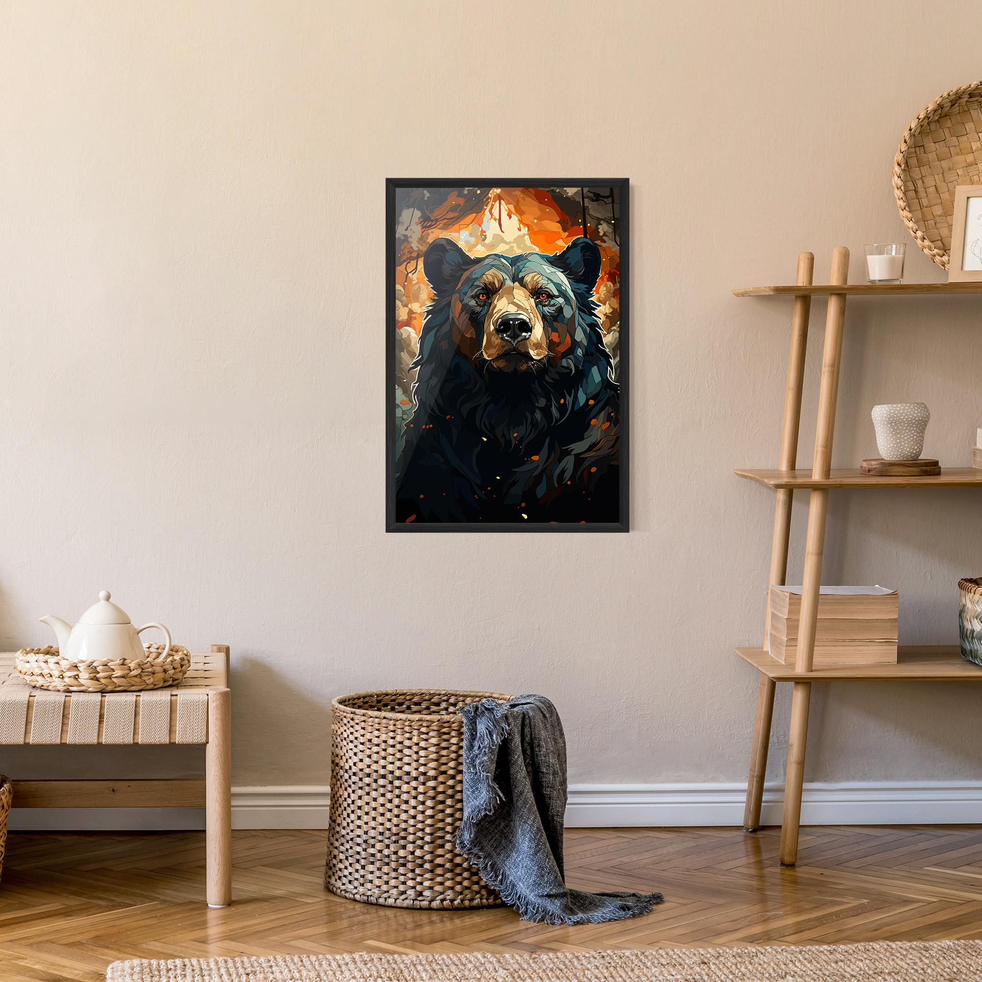 Keretezett Poszter Pretty Bear Art mockup 9