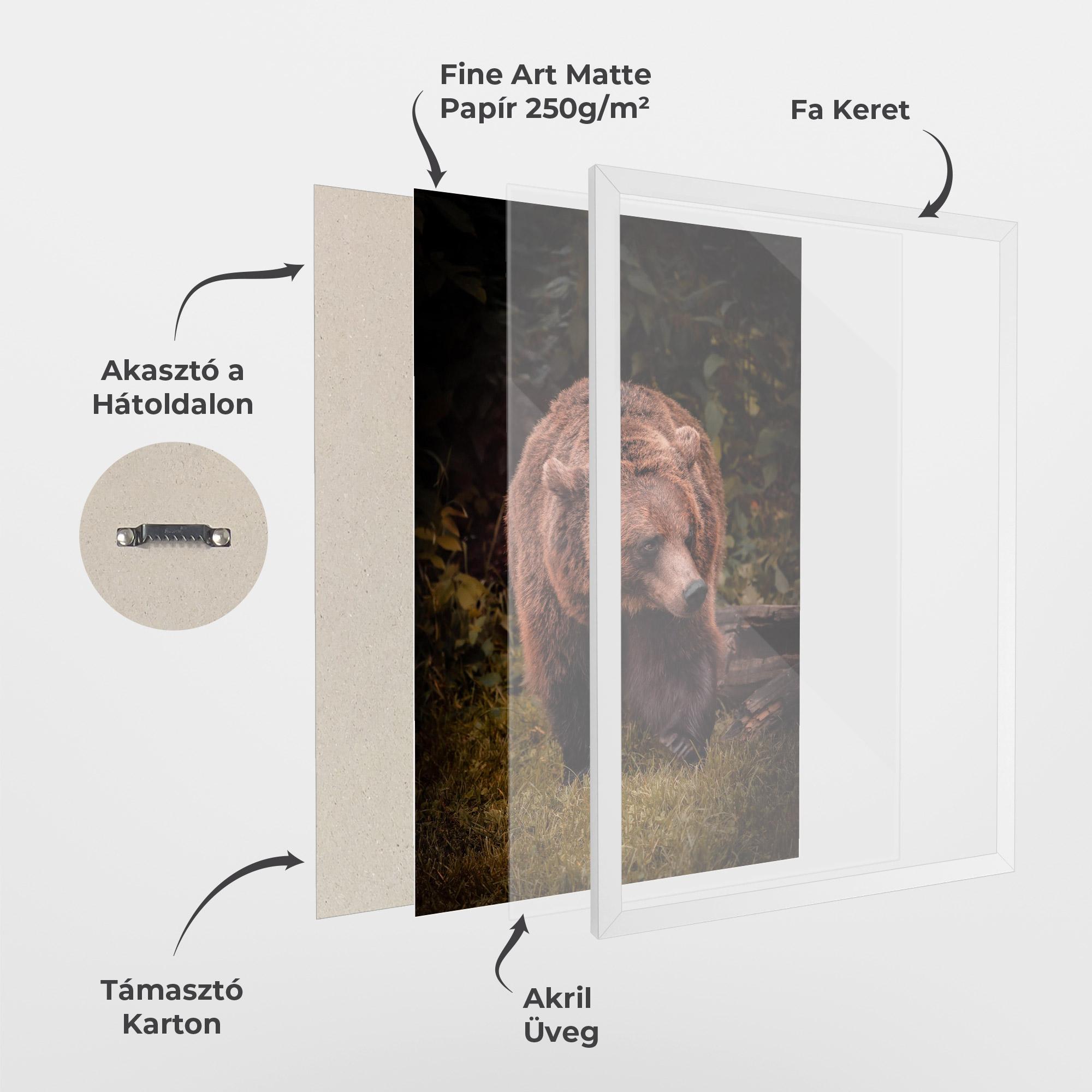Keretezett Poszter Brown Bear mockup 1