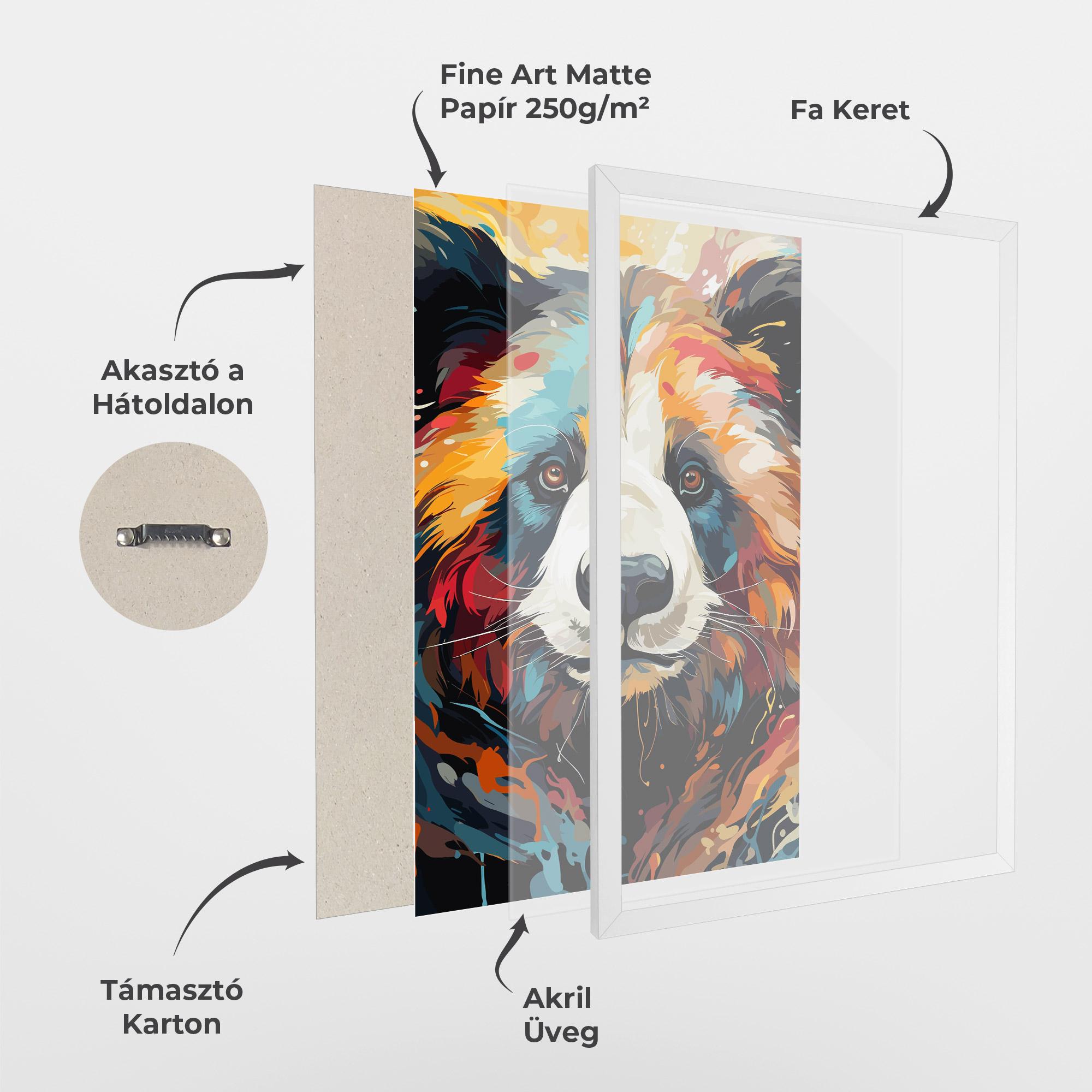 Keretezett Poszter Cream Color Bear mockup 1