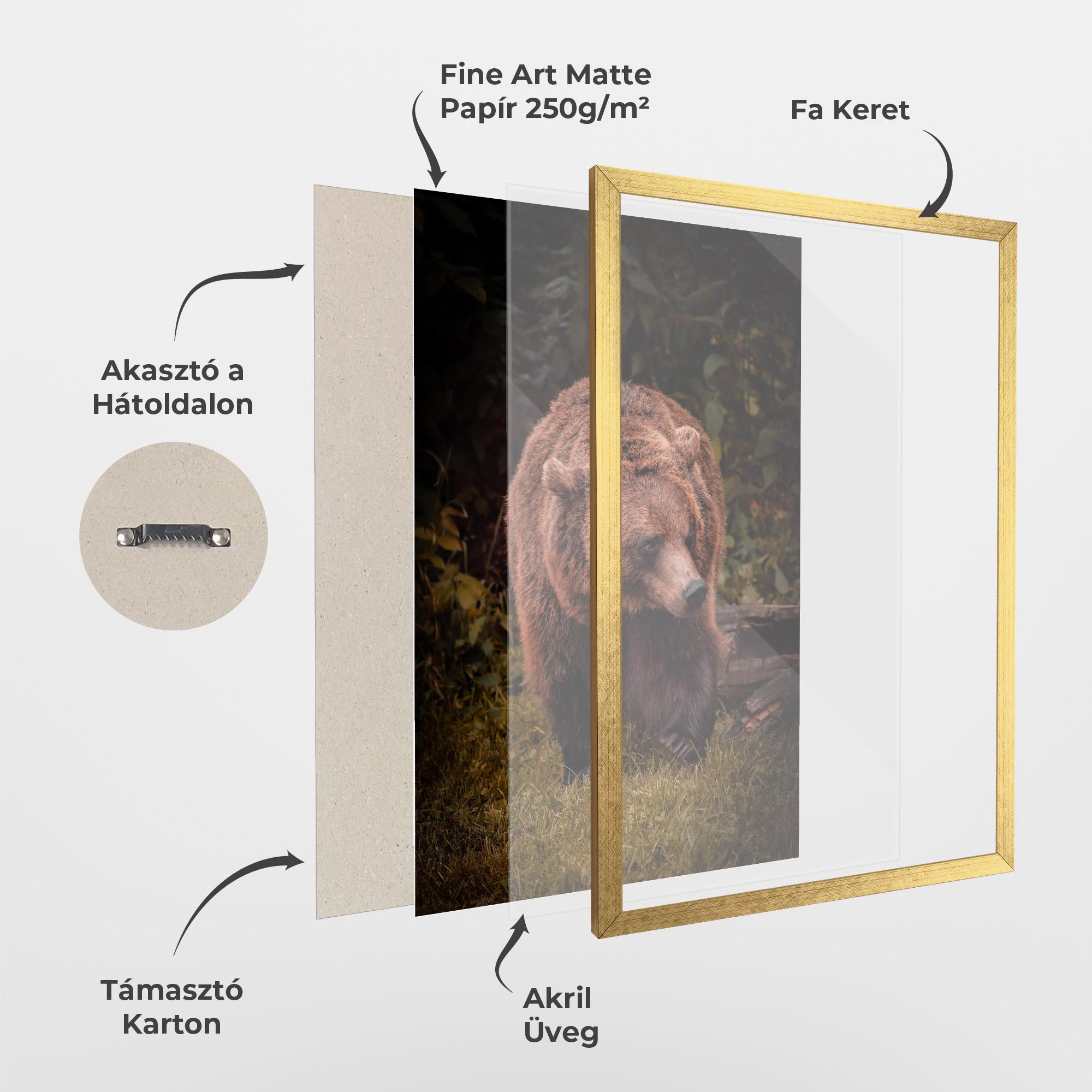 Keretezett Poszter Brown Bear mockup 1