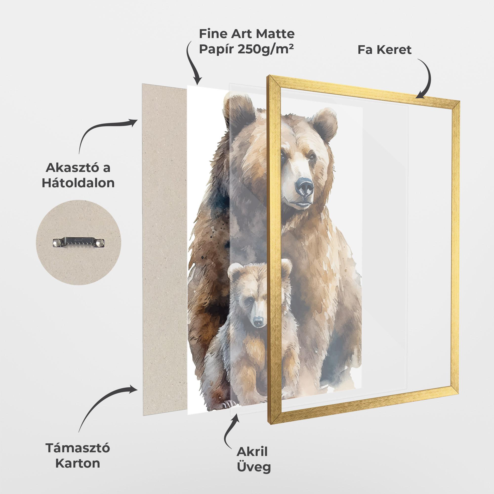 Keretezett Poszter Mama Bear mockup 1