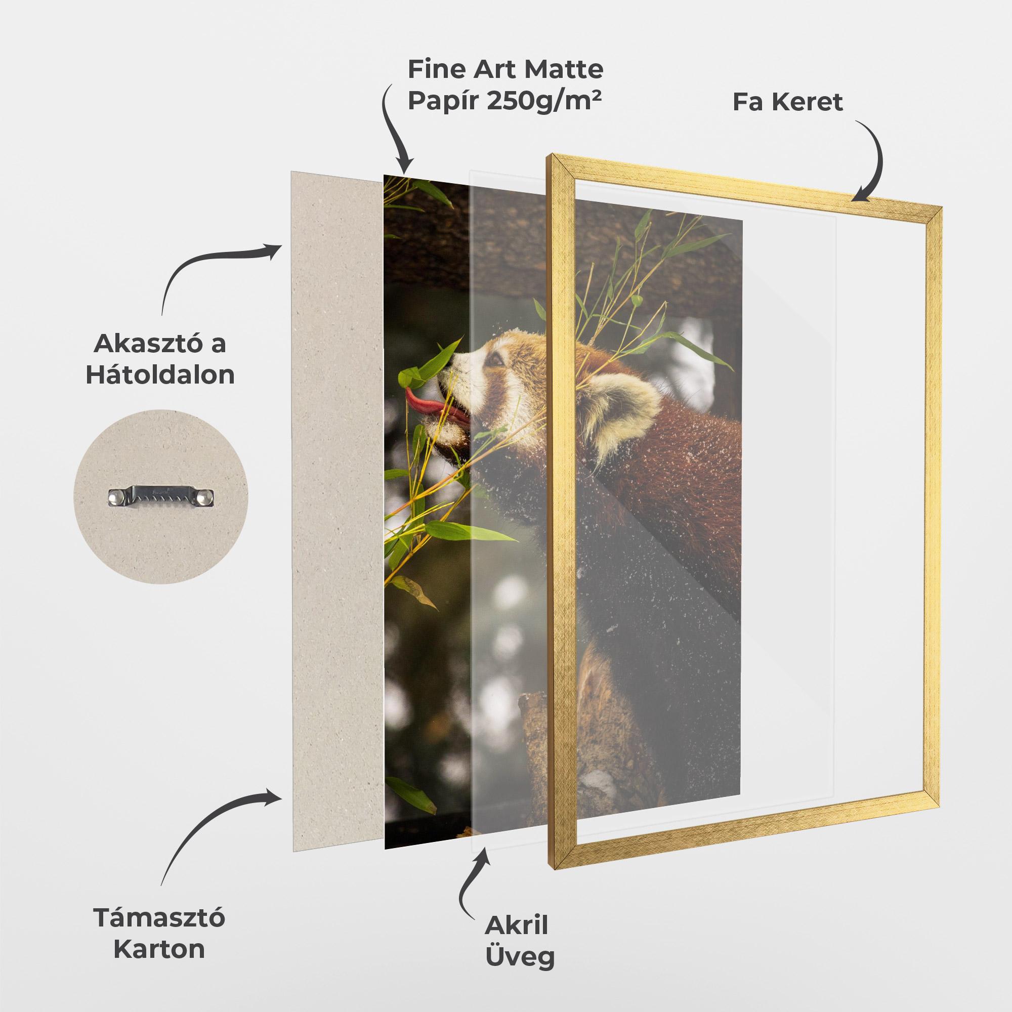 Keretezett Poszter Red Panda mockup 1