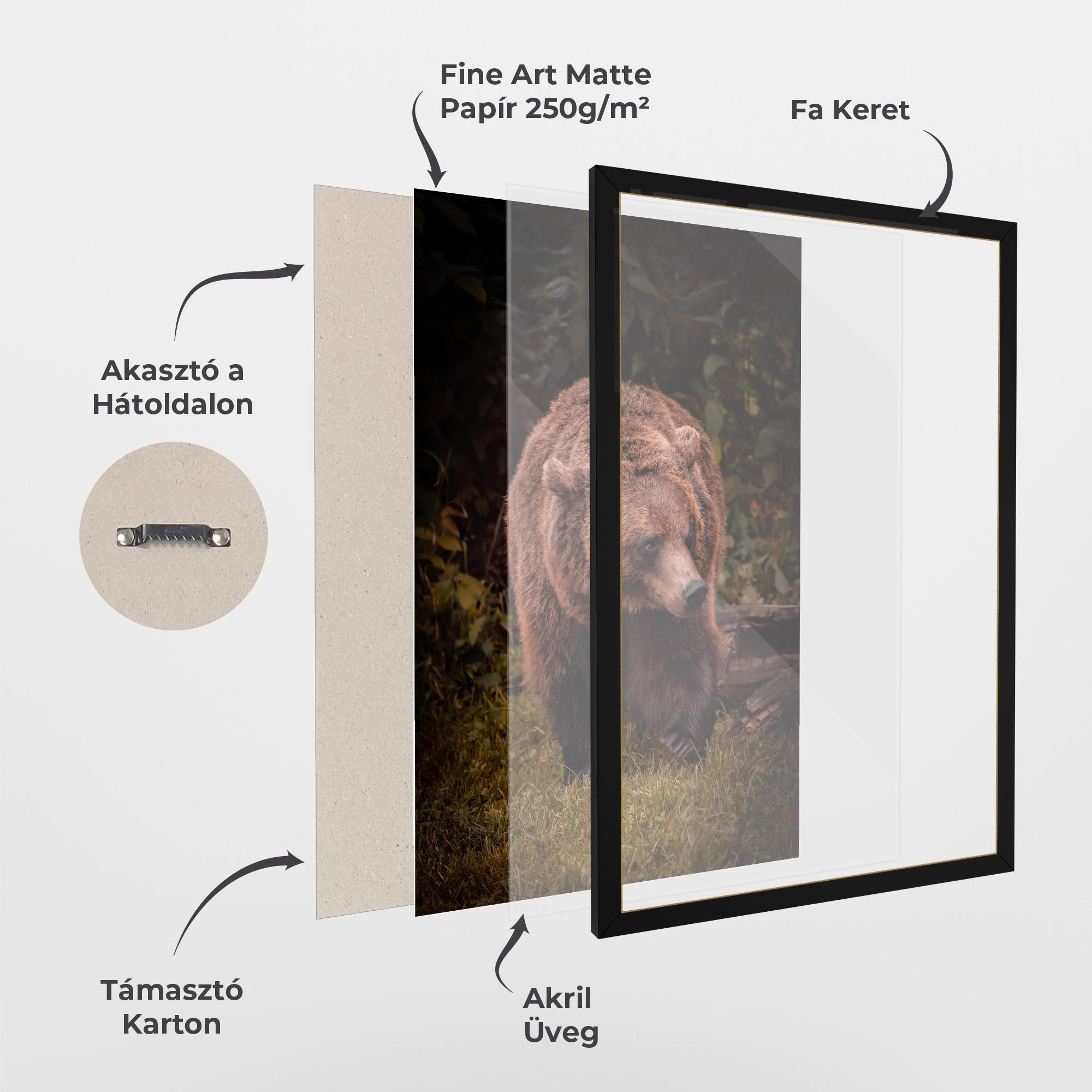 Keretezett Poszter Brown Bear mockup 1