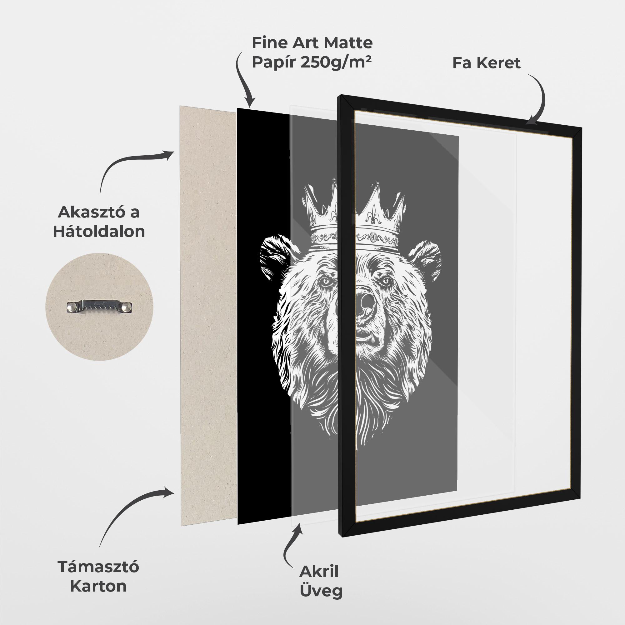 Keretezett Poszter King Bear mockup 1