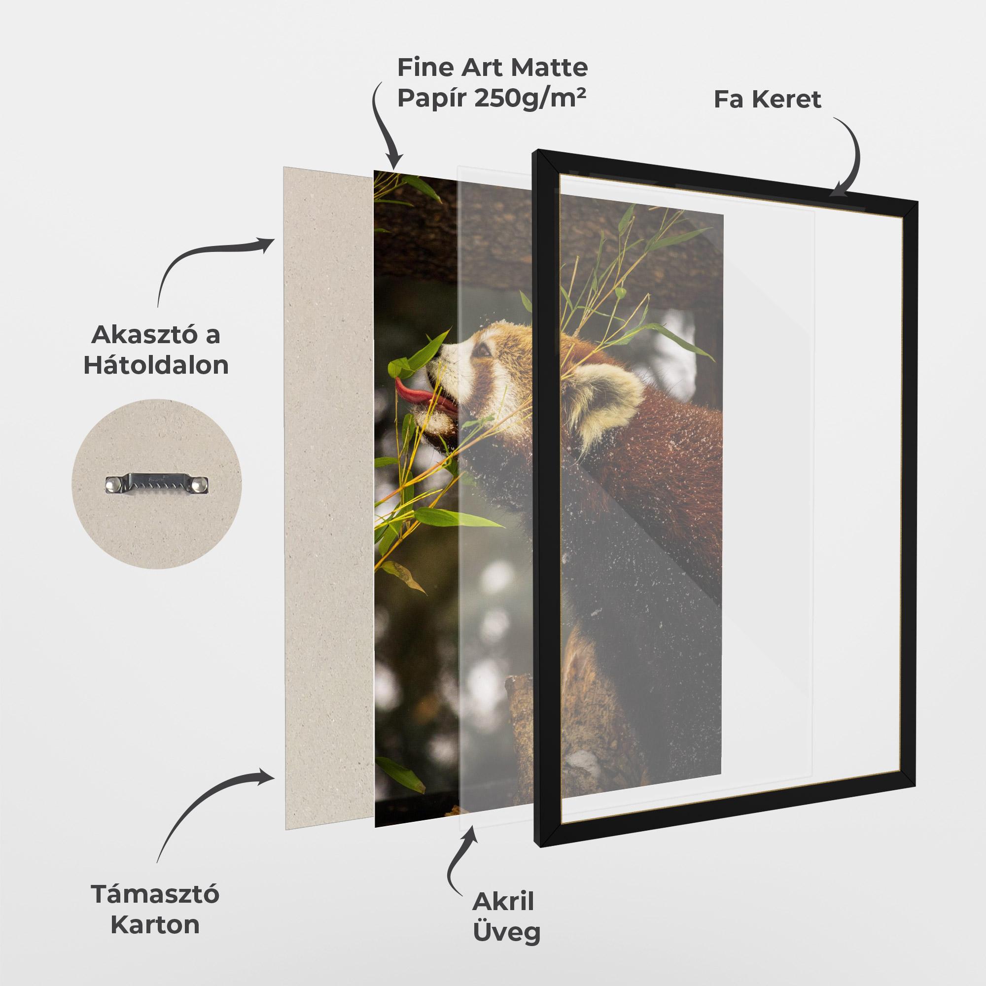 Keretezett Poszter Red Panda mockup 1