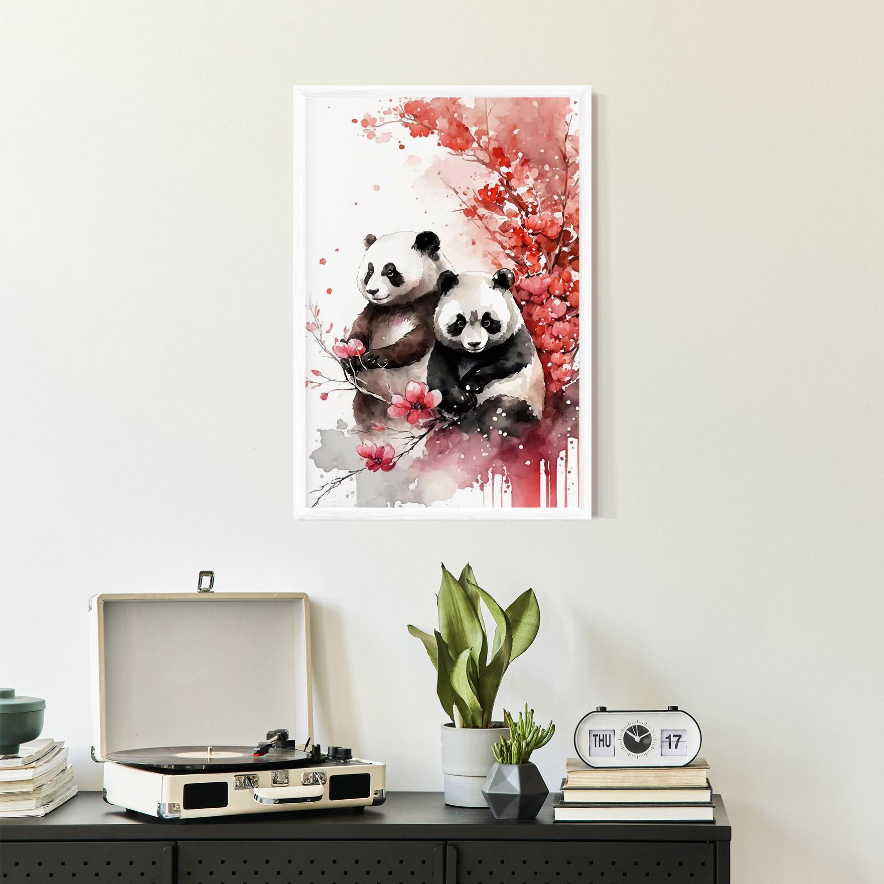 Keretezett Poszter Blossom Panda mockup 2