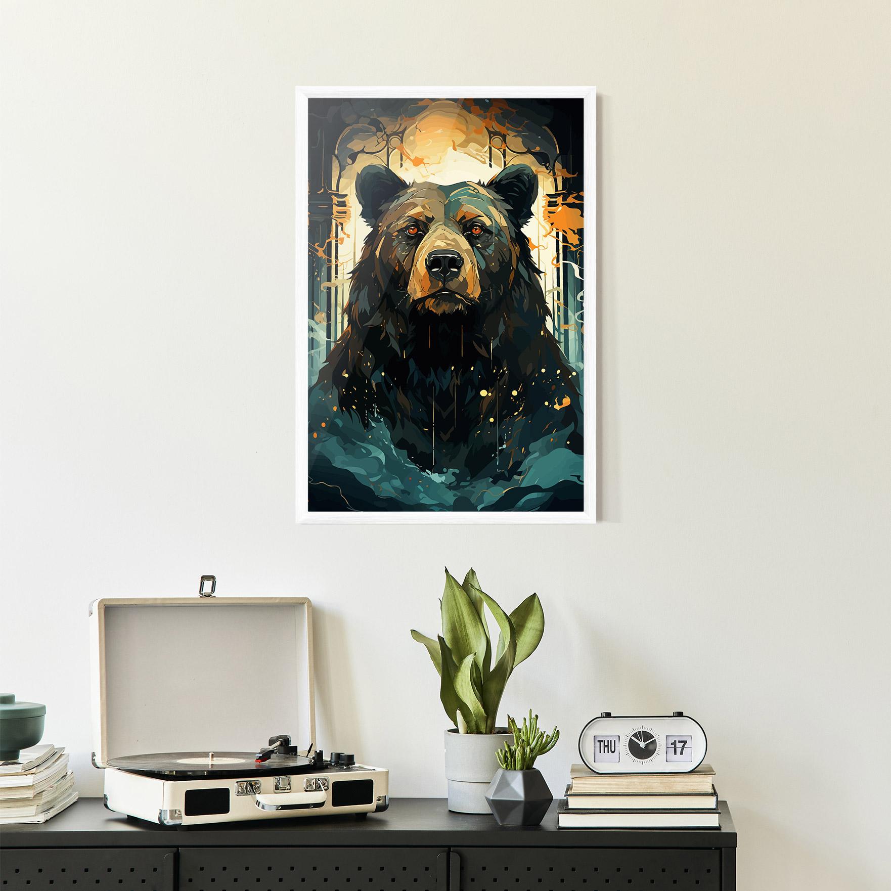 Keretezett Poszter Brown Bear Art mockup 2