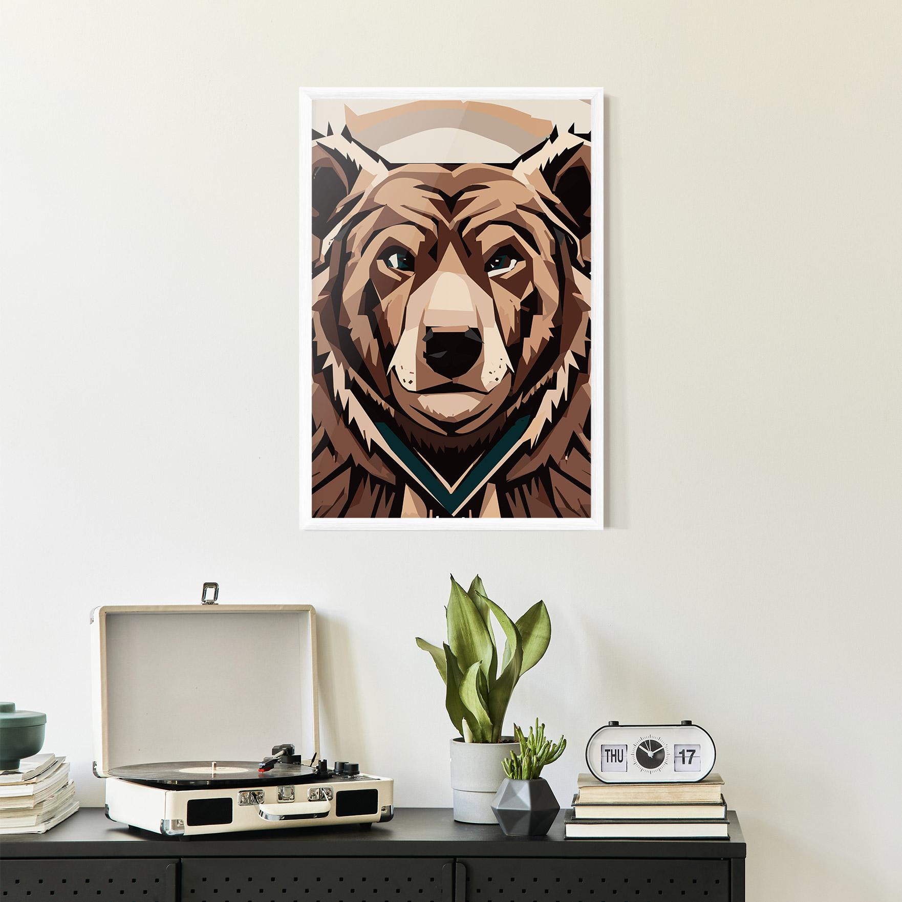 Keretezett Poszter Grizzly Art mockup 2