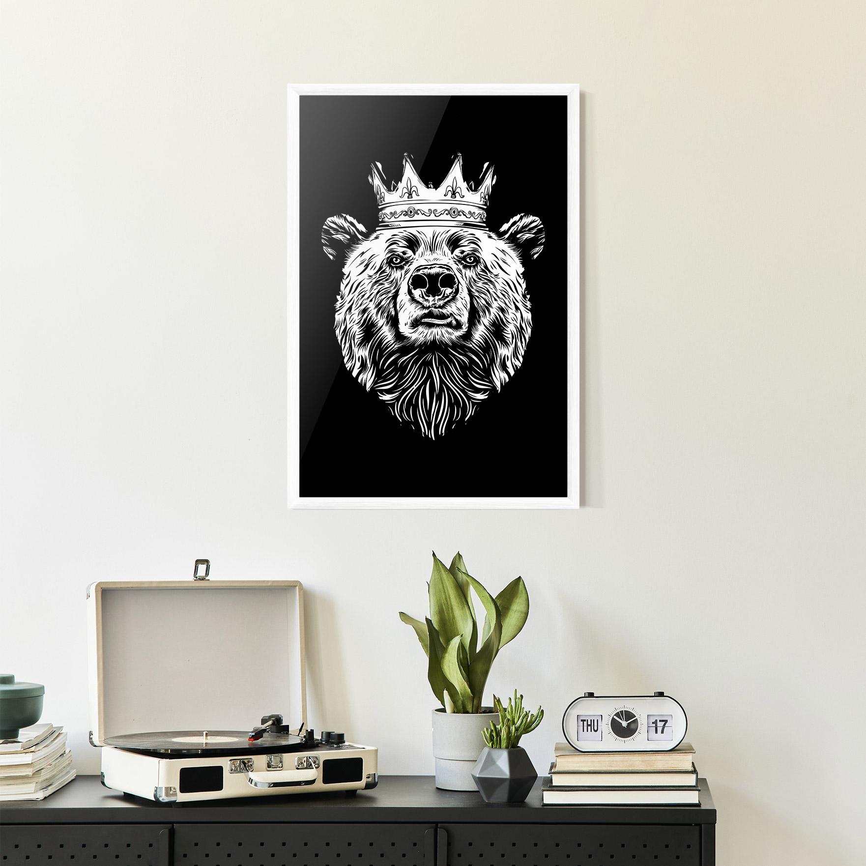 Keretezett Poszter King Bear mockup 2