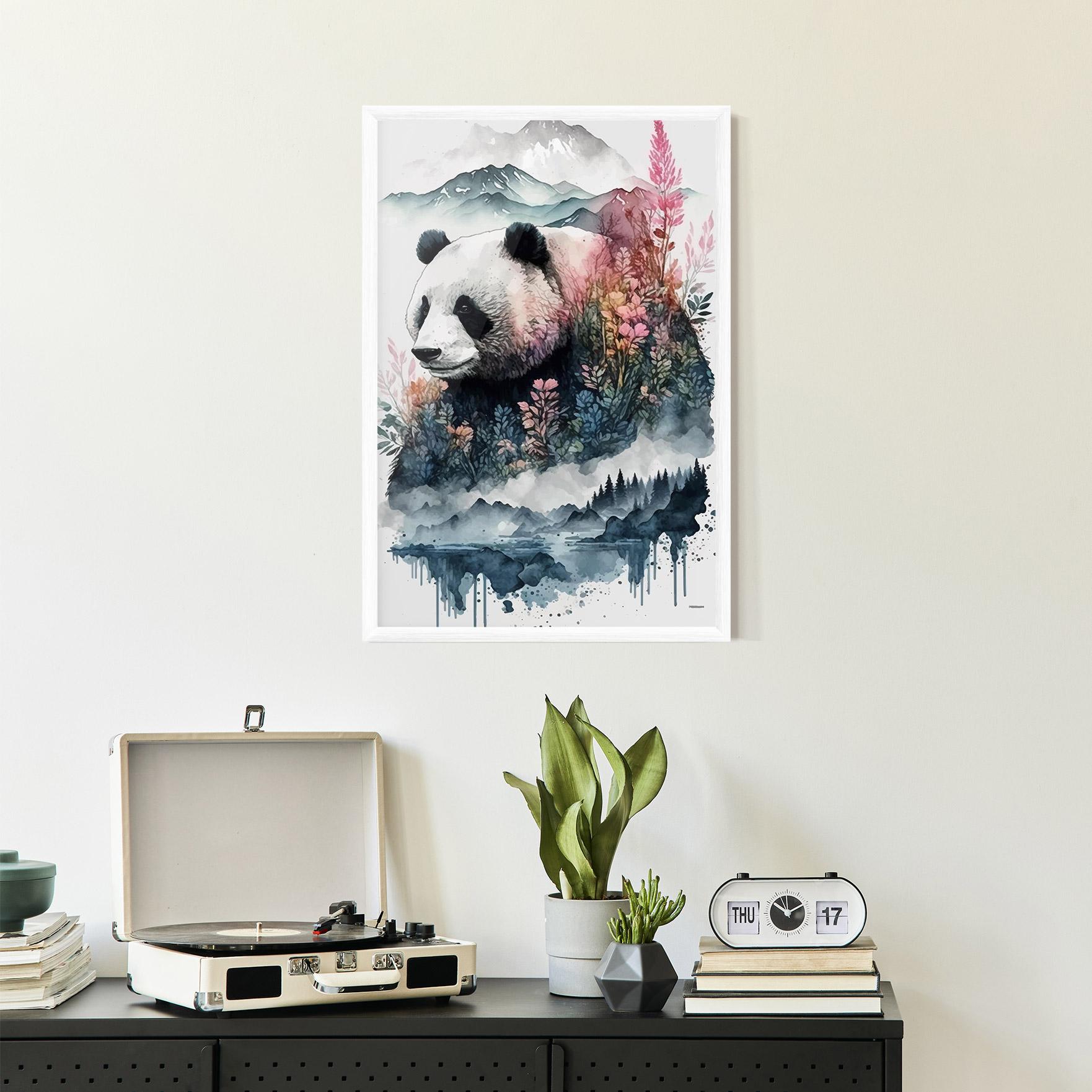 Keretezett Poszter Panda Art mockup 2