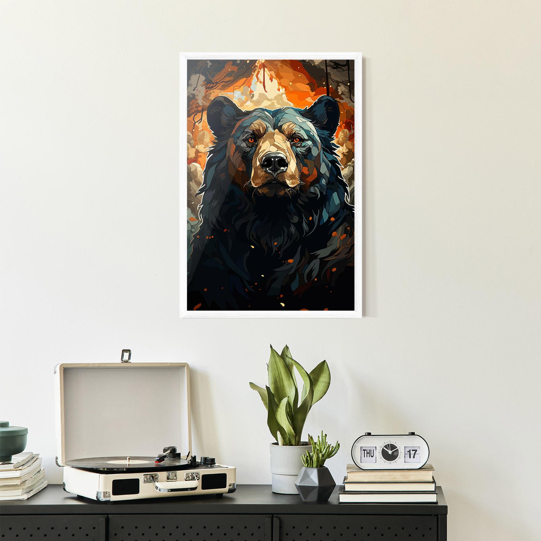 Keretezett Poszter Pretty Bear Art mockup 2