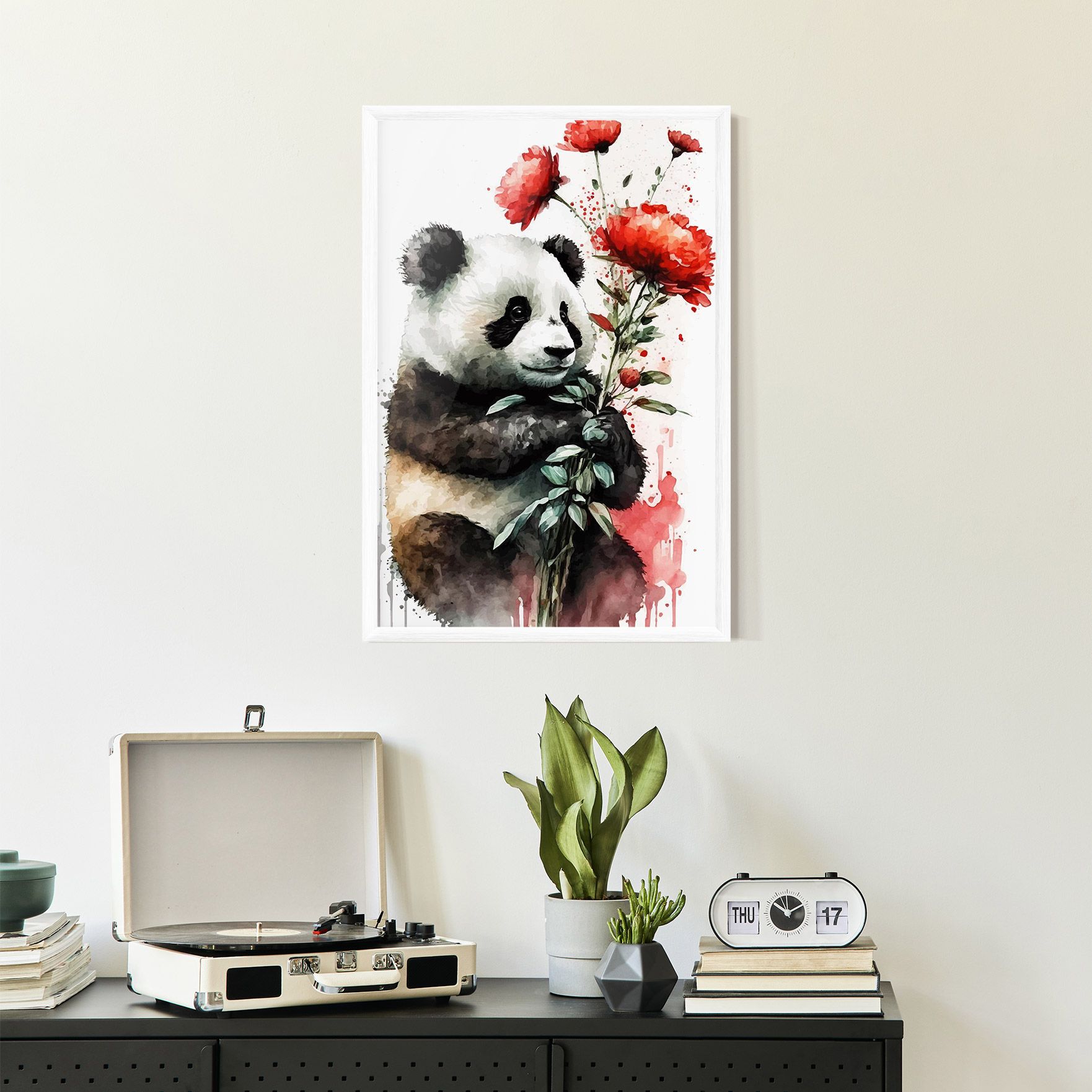 Red Flower Panda mockup 2
