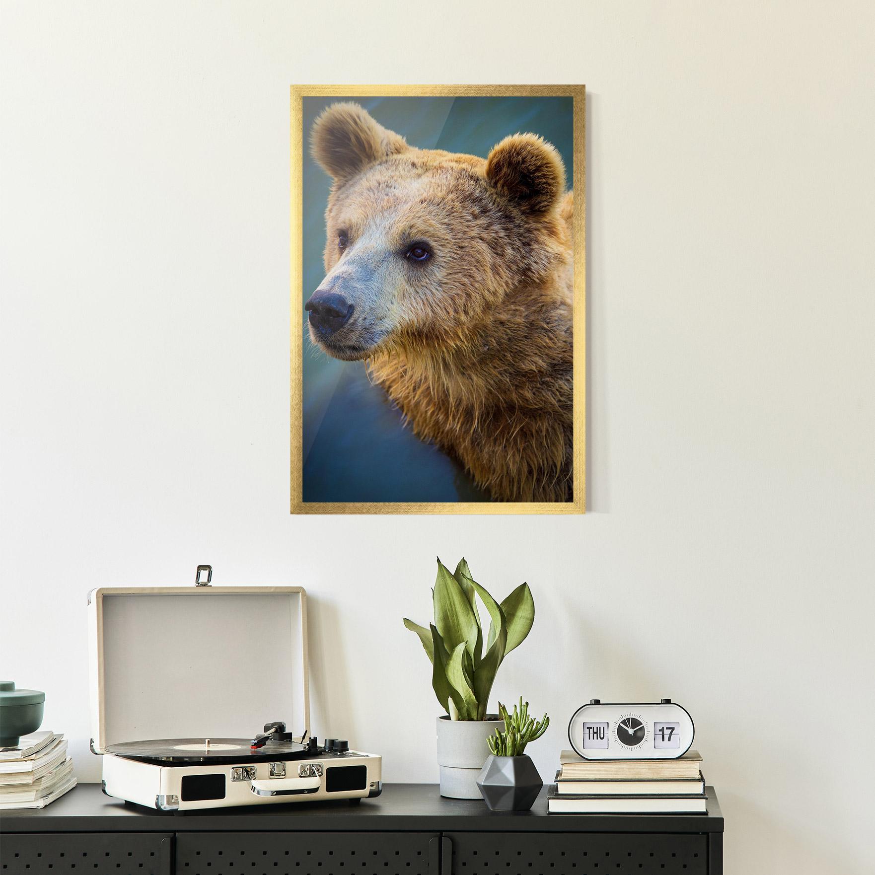 Keretezett Poszter Bear Head mockup 2
