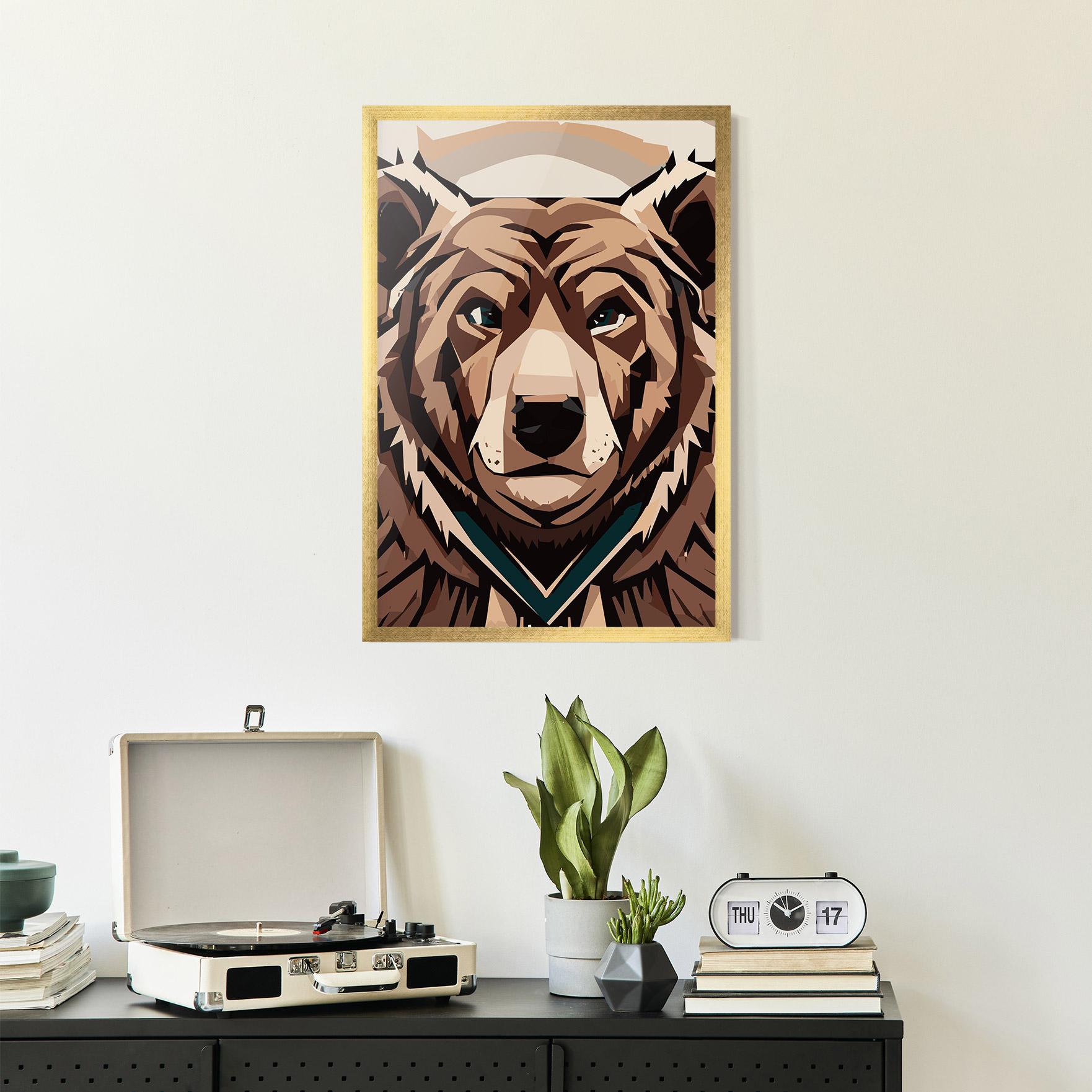 Keretezett Poszter Grizzly Art mockup 2