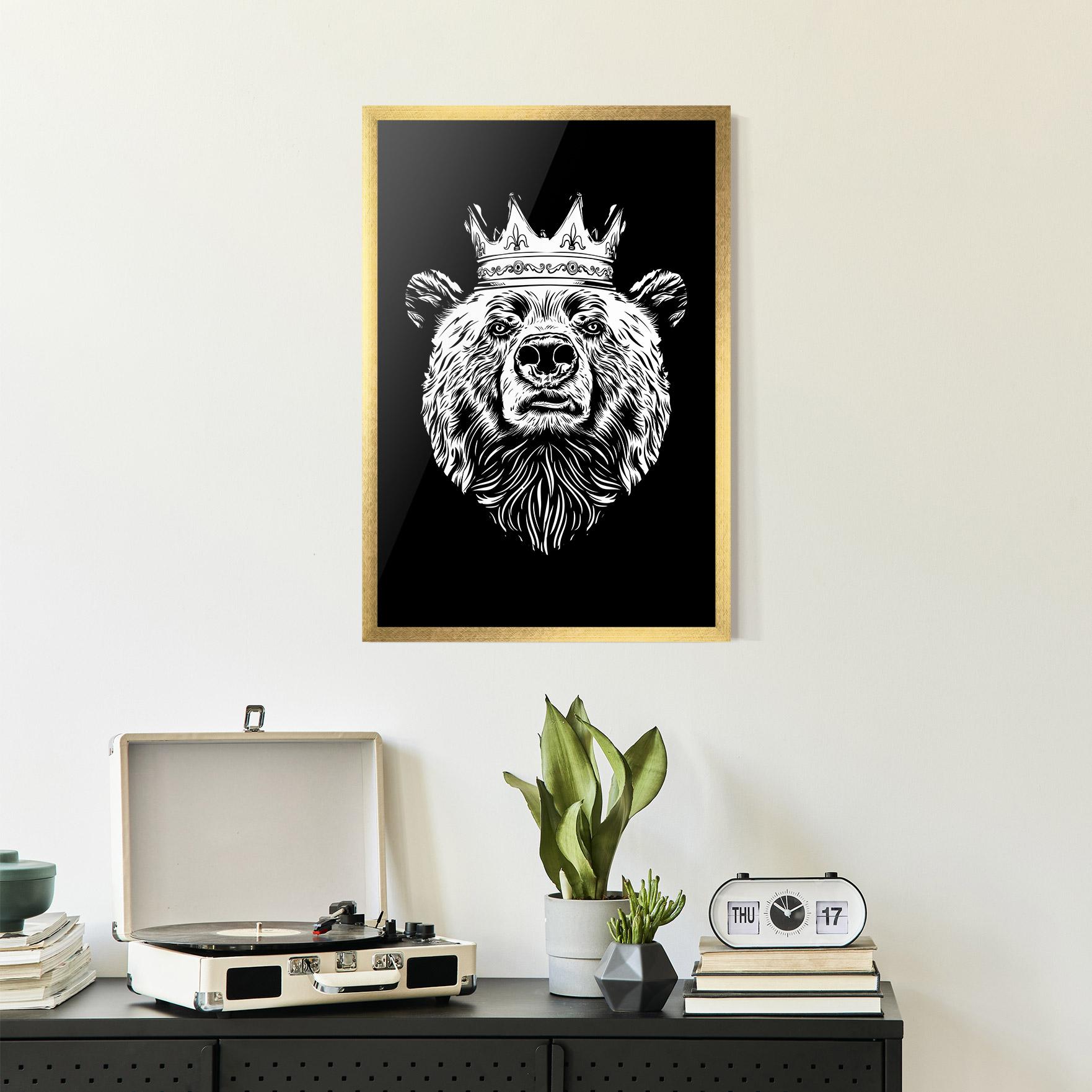 Keretezett Poszter King Bear mockup 2