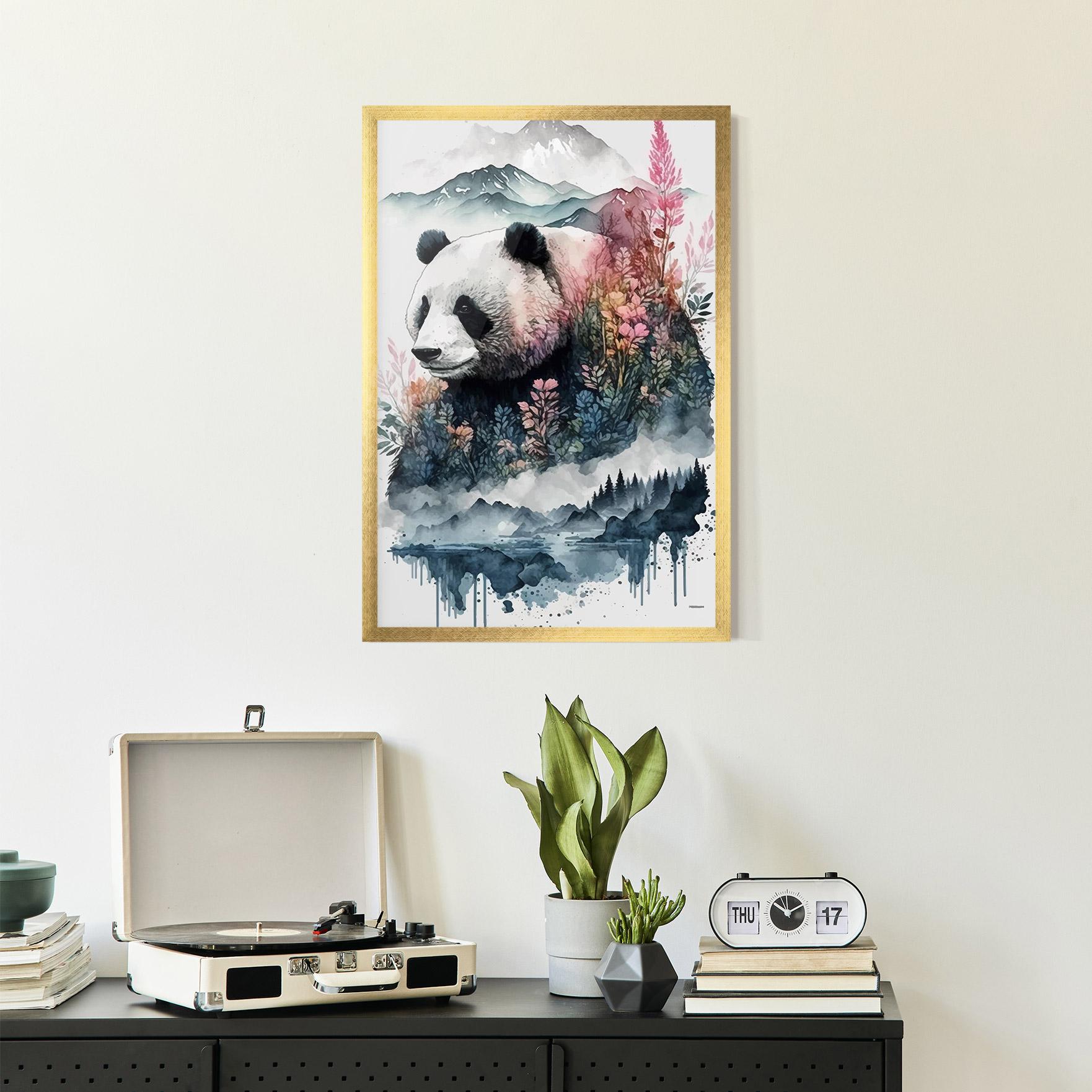 Keretezett Poszter Panda Art mockup 2