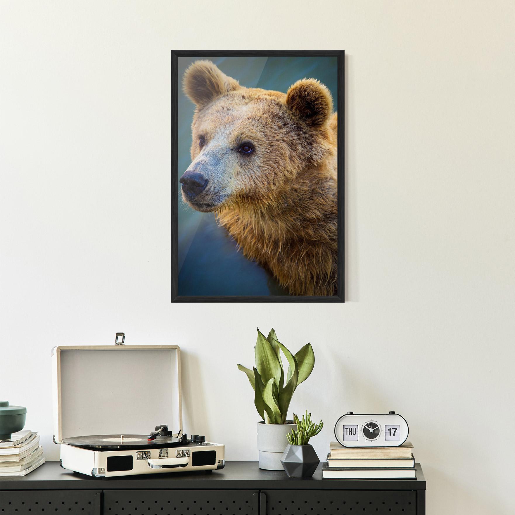 Keretezett Poszter Bear Head mockup 2