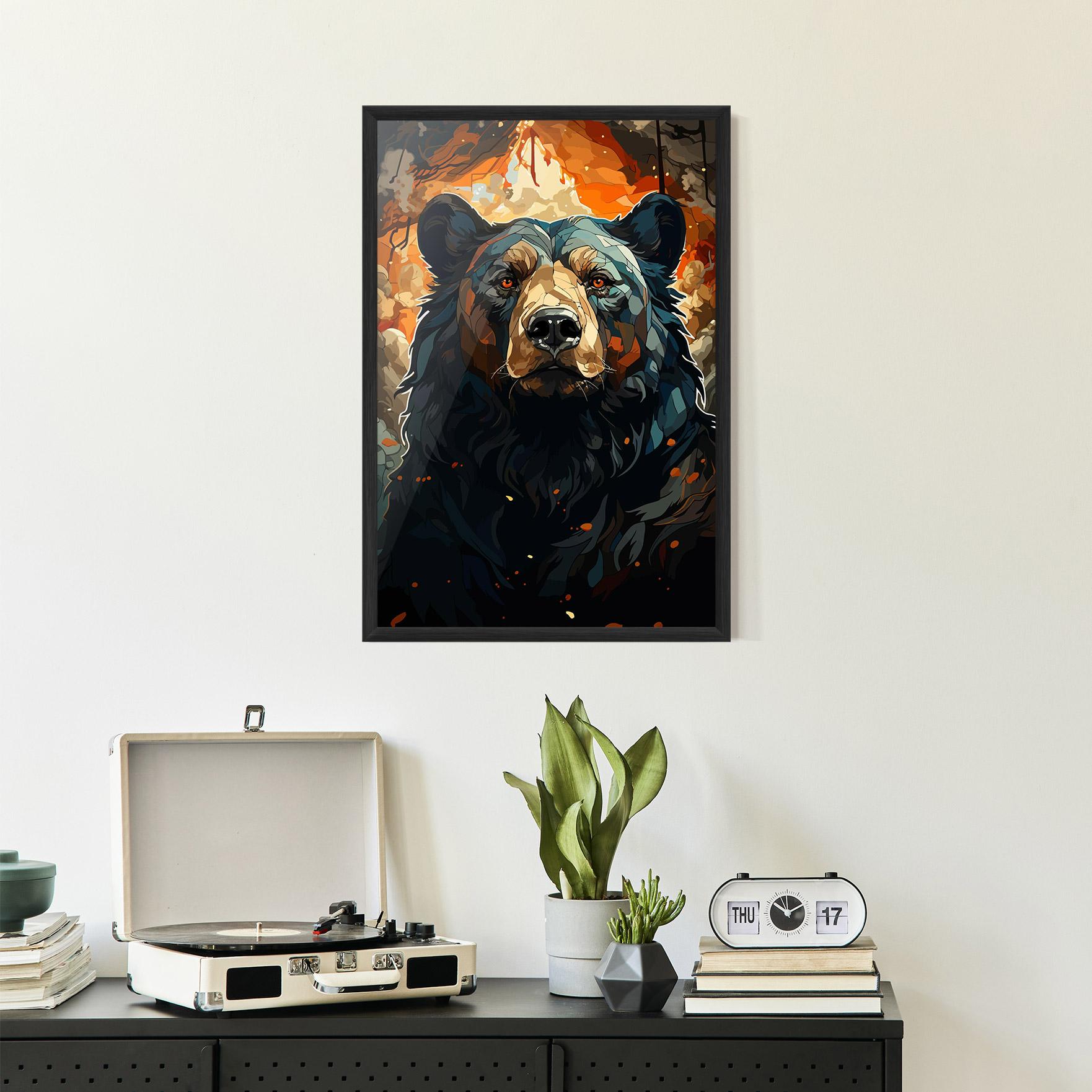 Keretezett Poszter Pretty Bear Art mockup 2