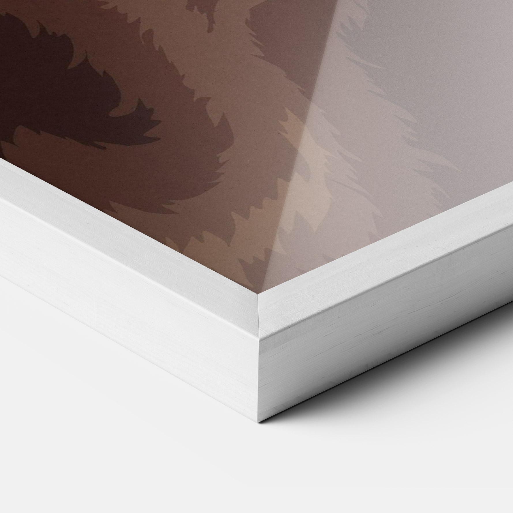 Keretezett Poszter Bear Bone Art mockup 3