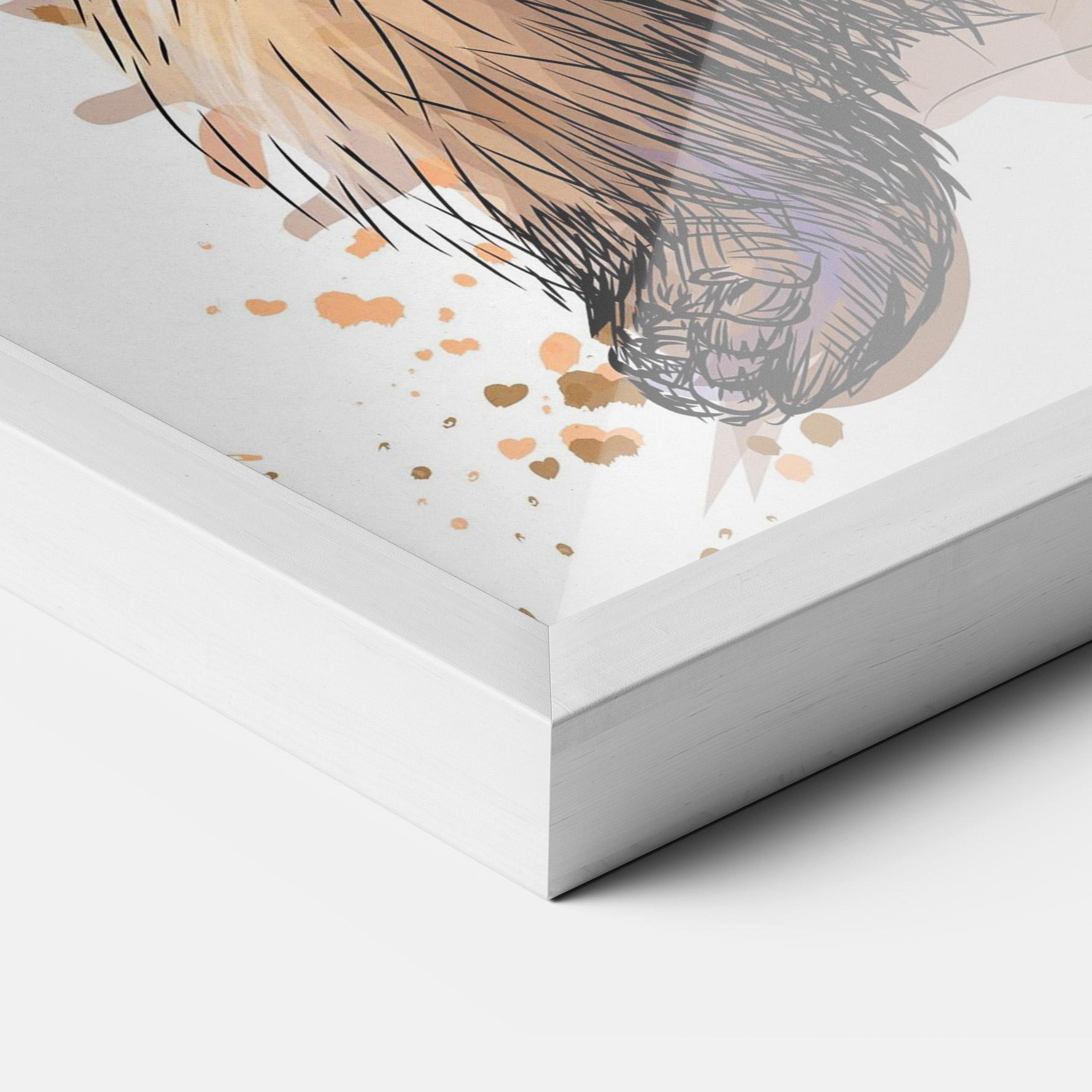 Keretezett Poszter Brown Purple Bear mockup 3