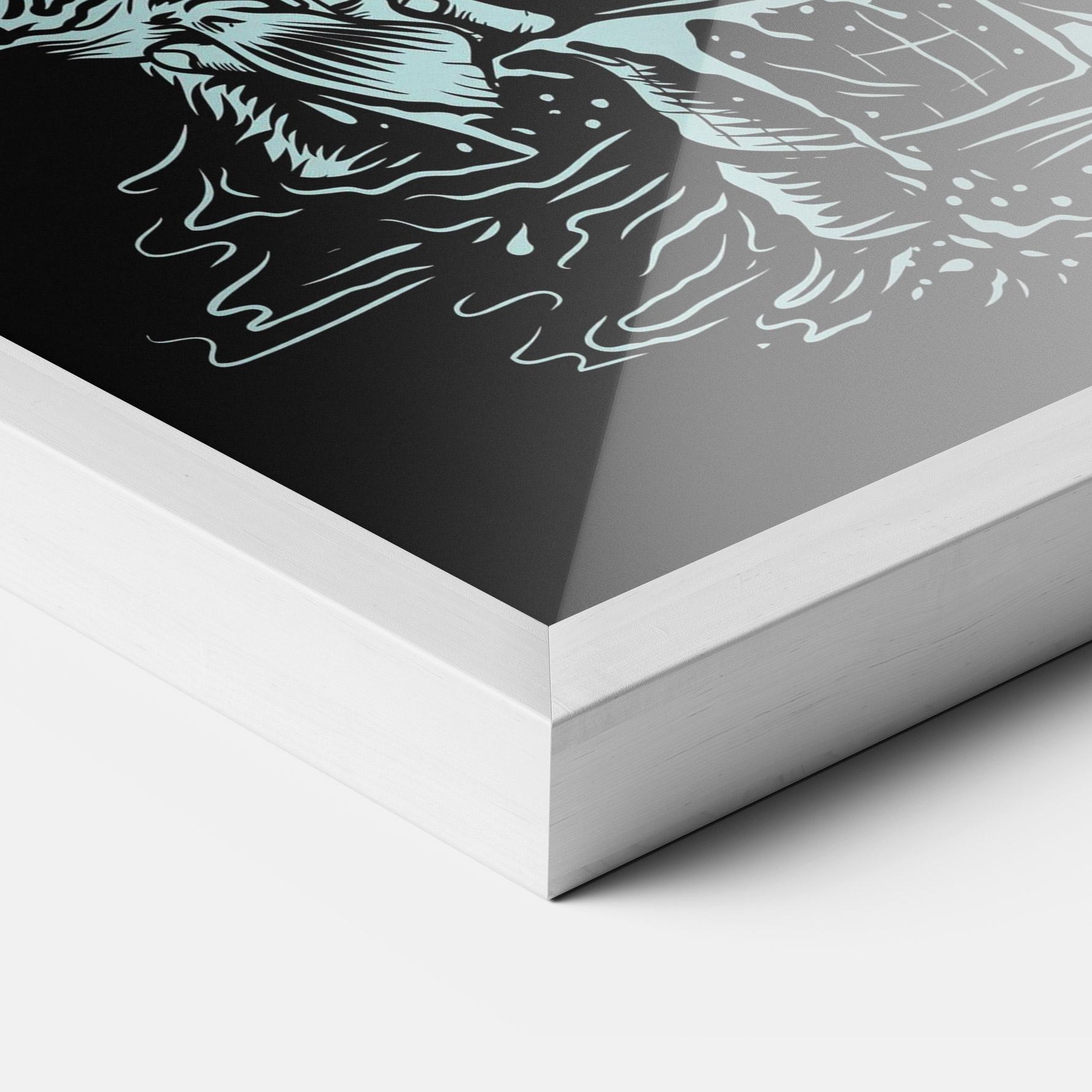 Keretezett Poszter Fishing Bear mockup 3