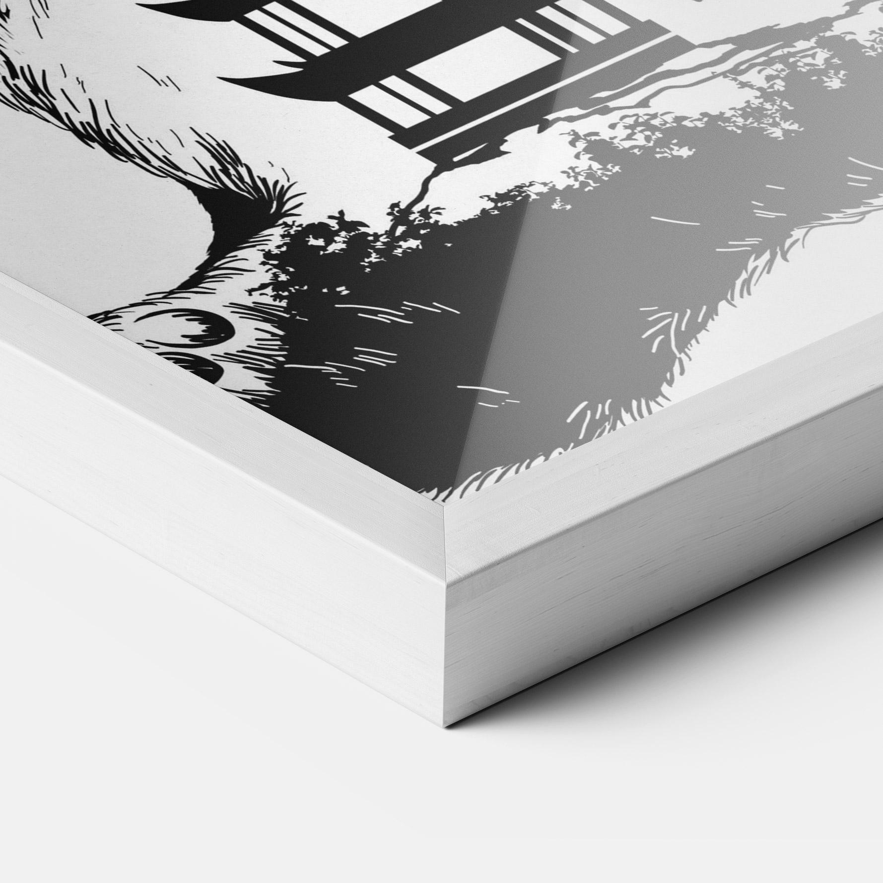 Keretezett Poszter Panda Bear mockup 3