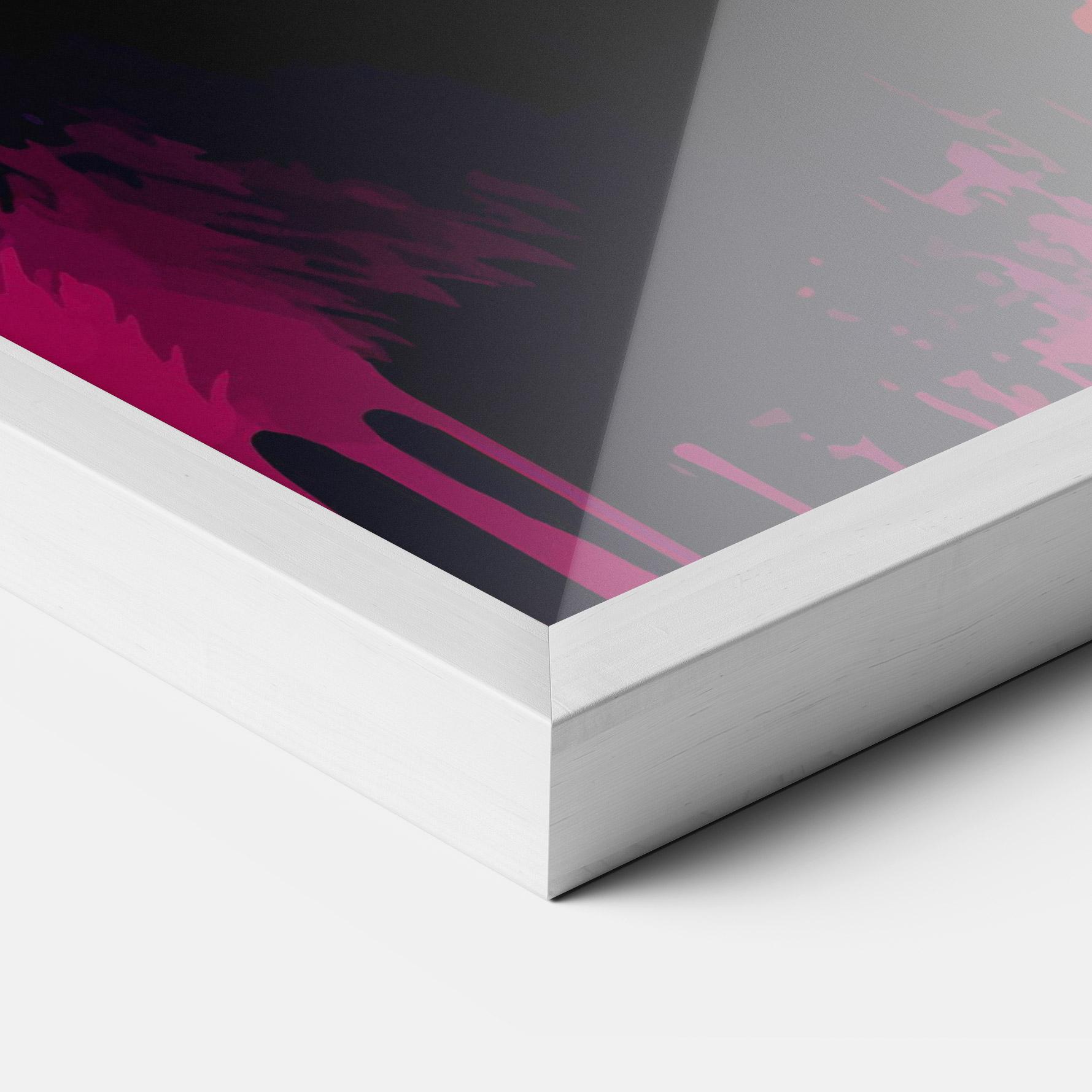 Keretezett Poszter Panda Color Art mockup 3