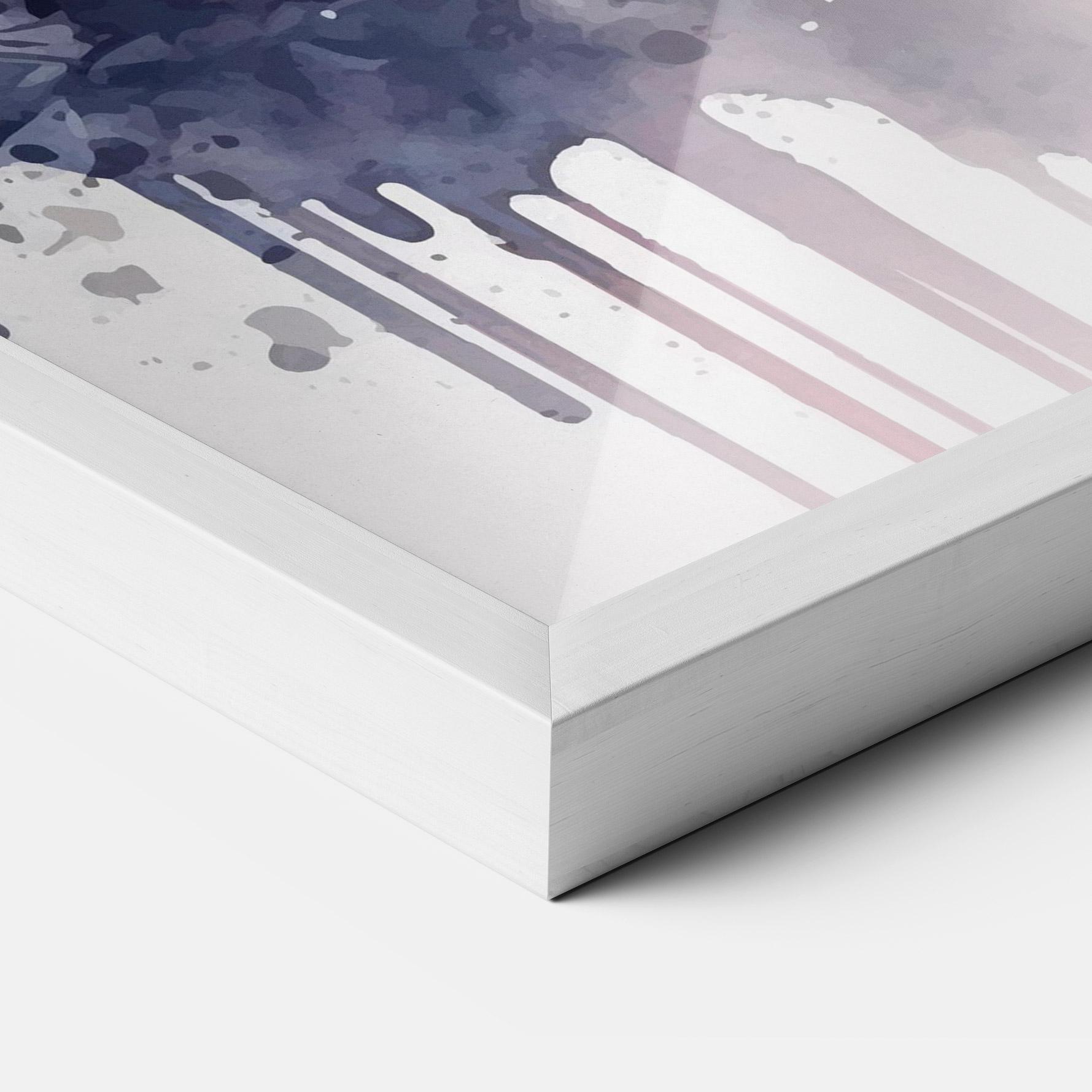 Keretezett Poszter Purple Panda Art mockup 3